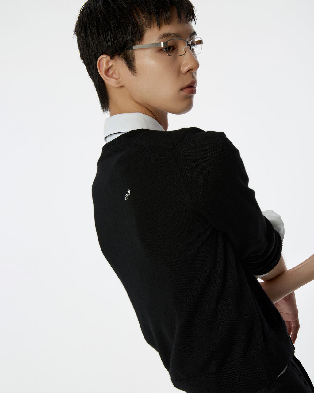 Ader Error - Sig; BK Tag cardigan 02 (Noir) product image 10 | TRAB K-Fashion Australia