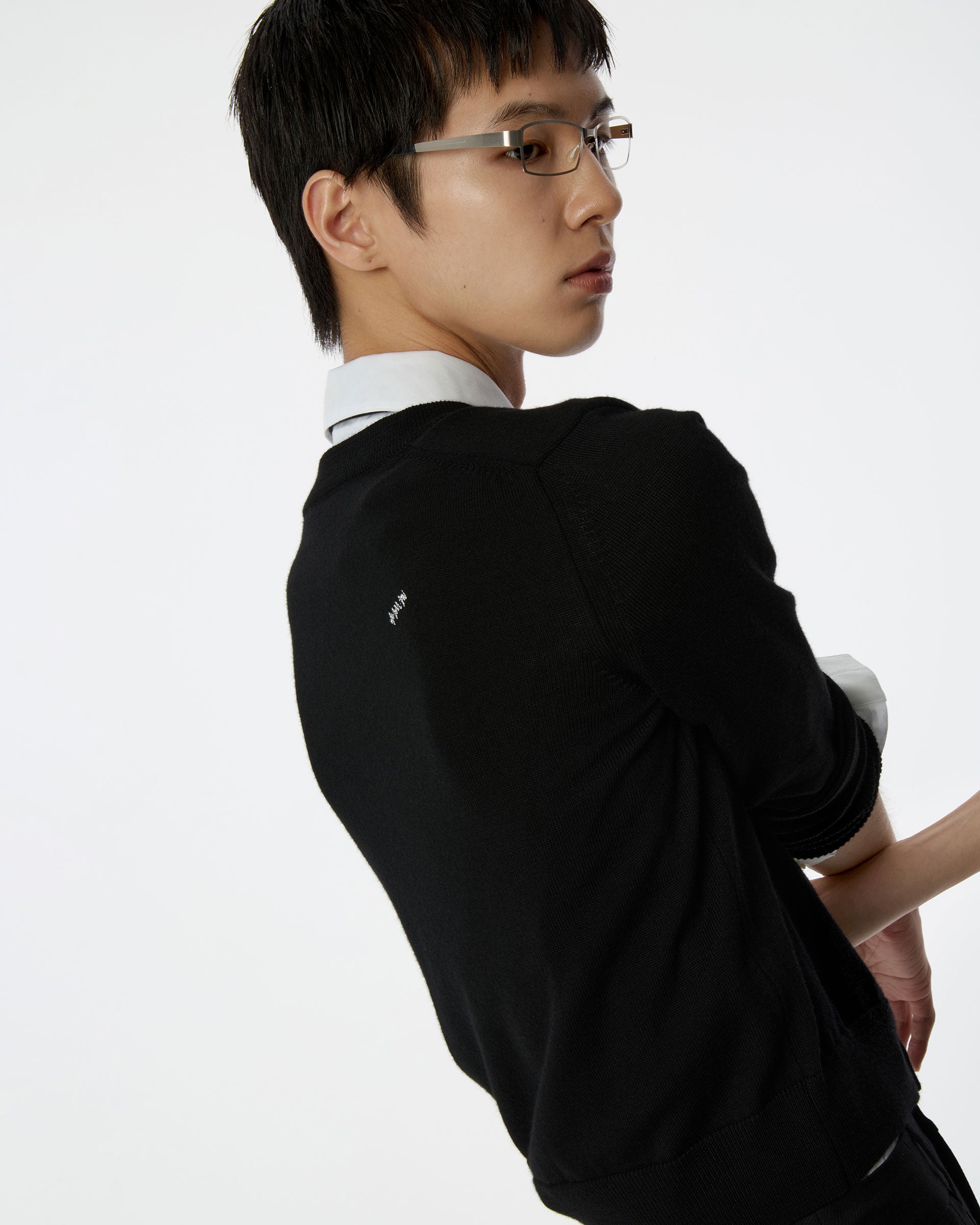 Ader Error - Sig; BK Tag cardigan 02 (Noir) product image 10 | TRAB K-Fashion Australia