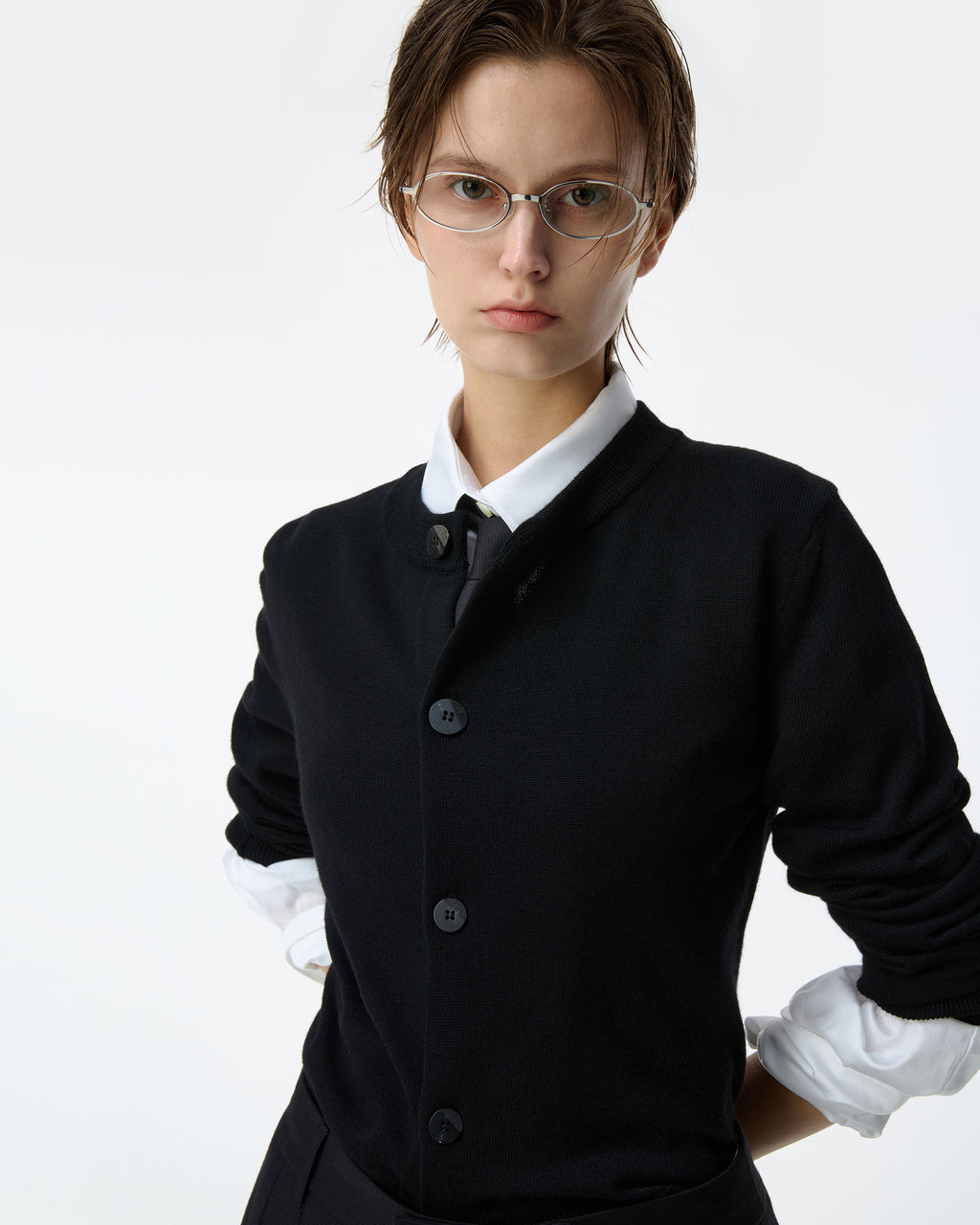 Ader Error - Sig; BK Tag cardigan 02 (Noir) product image 3 | TRAB K-Fashion Australia
