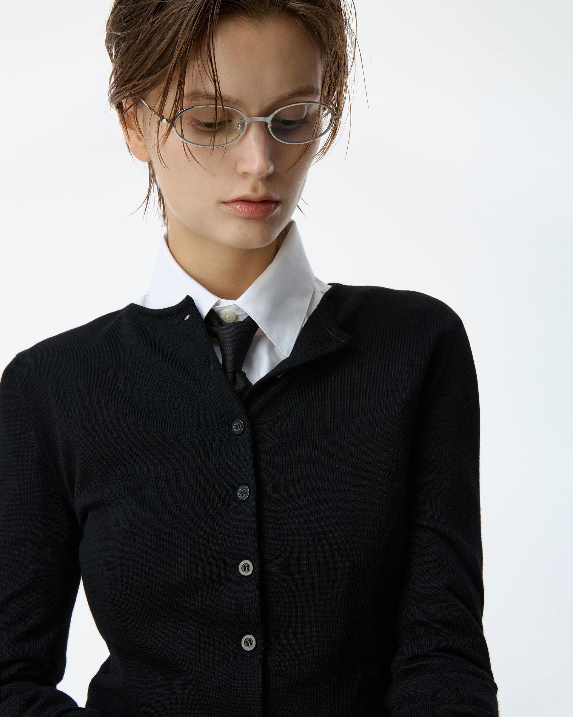 Ader Error - Sig; BK Tag cardigan 03 (Noir) product image 4 | TRAB K-Fashion Australia