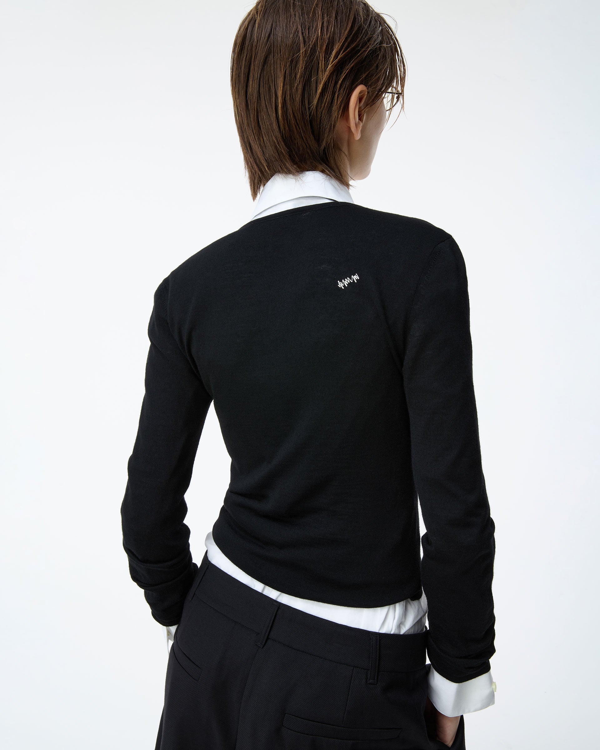 Ader Error - Sig; BK Tag cardigan 03 (Noir) product image 5 | TRAB K-Fashion Australia