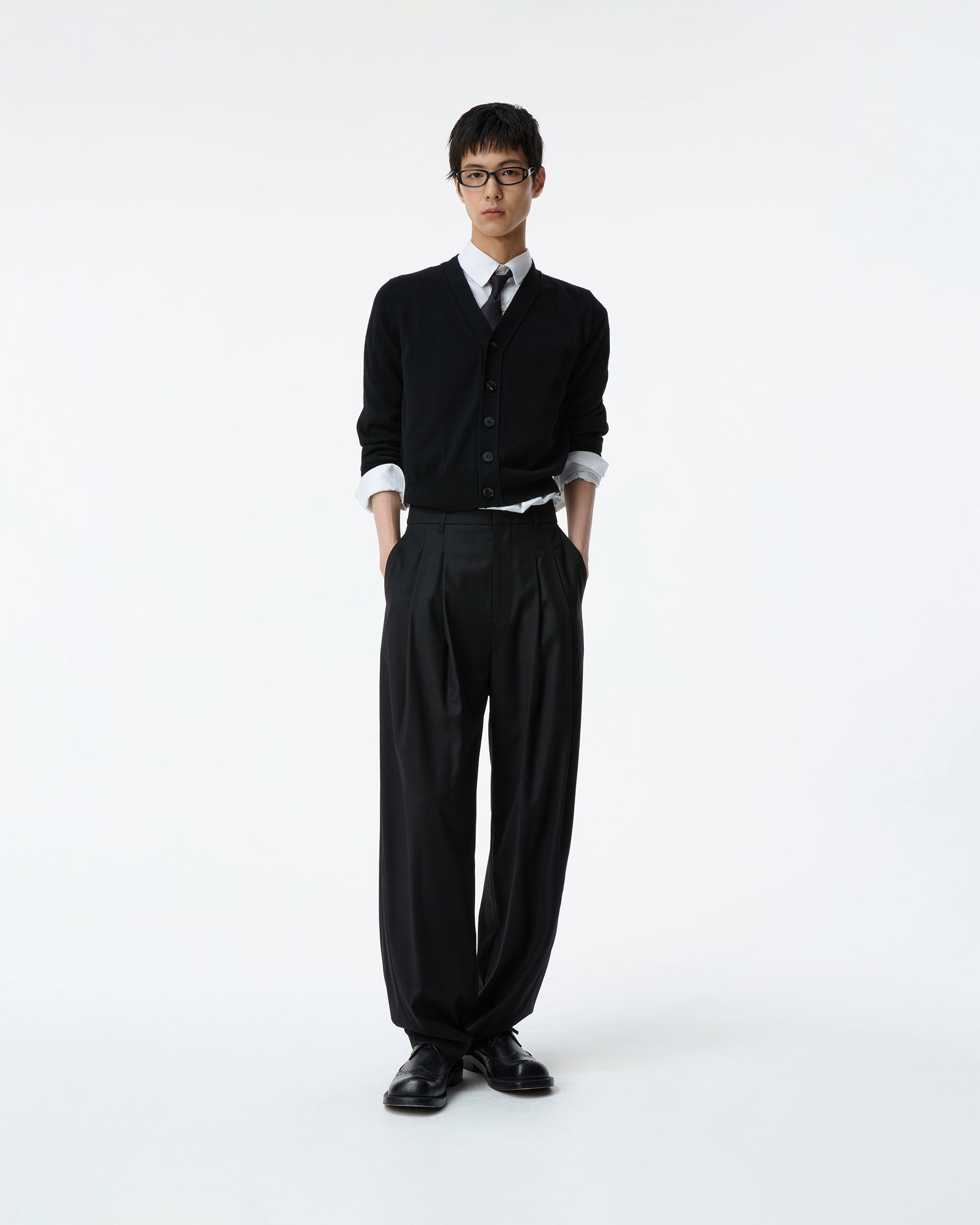 Ader Error - Sig; BK Tag cardigan 01 (Noir) | TRAB K-Fashion Australia