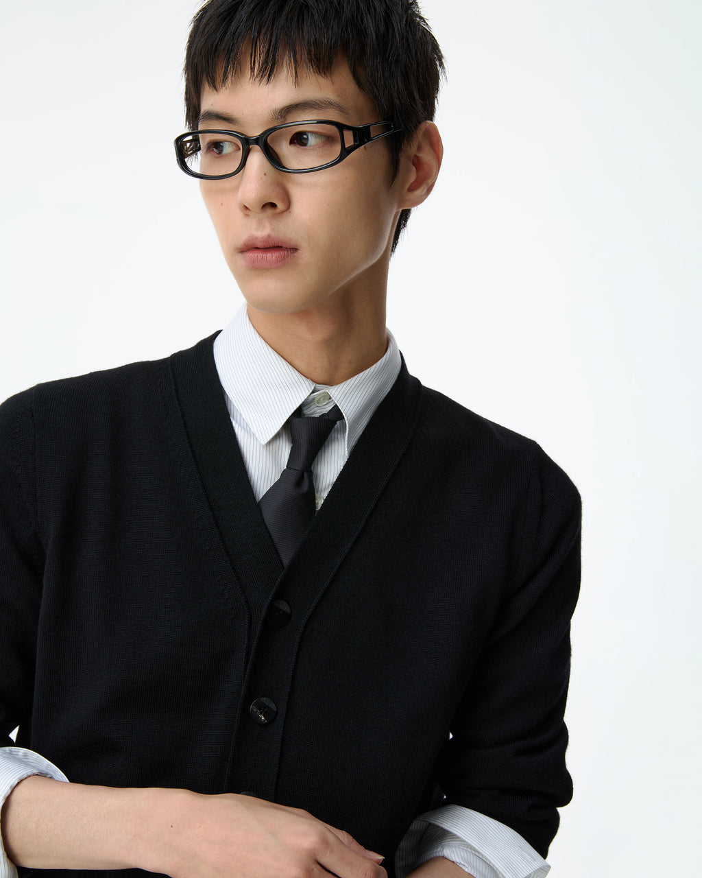 Ader Error - Sig; BK Tag cardigan 01 (Noir) product image 10 | TRAB K-Fashion Australia