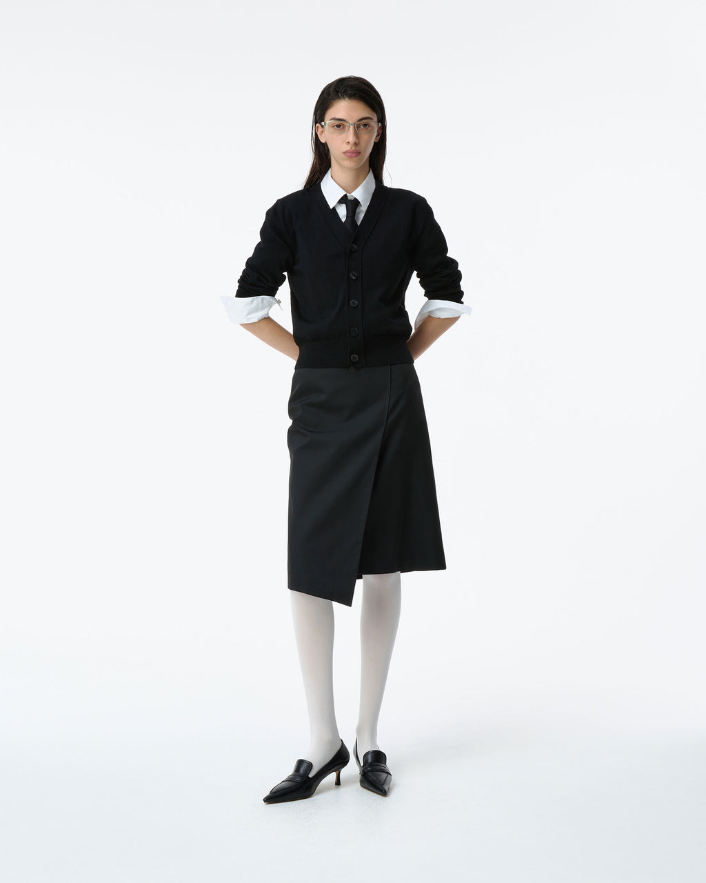 Ader Error - Sig; BK Tag cardigan 01 (Noir) product image 1 | TRAB K-Fashion Australia