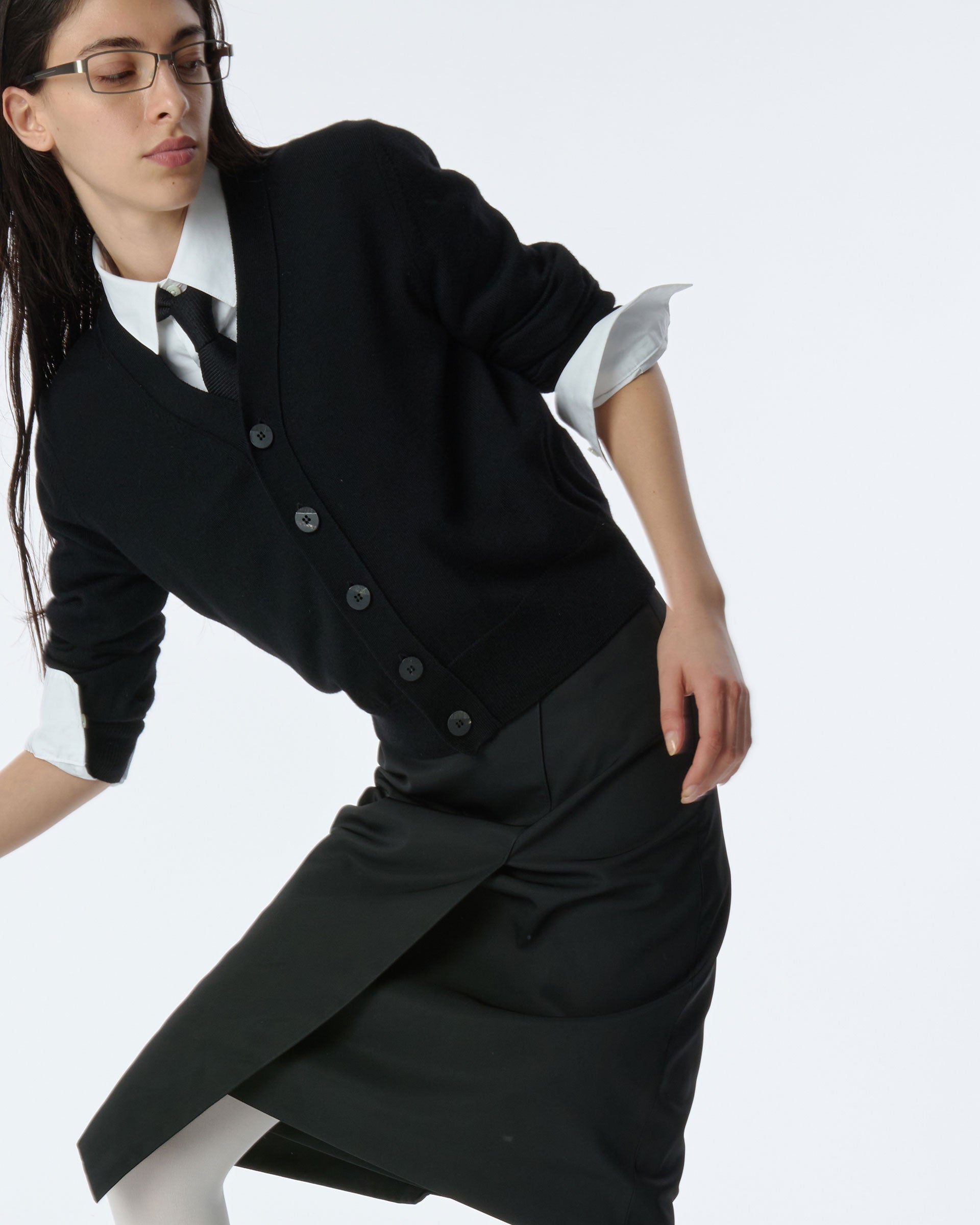 Ader Error - Sig; BK Tag cardigan 01 (Noir) product image 3 | TRAB K-Fashion Australia