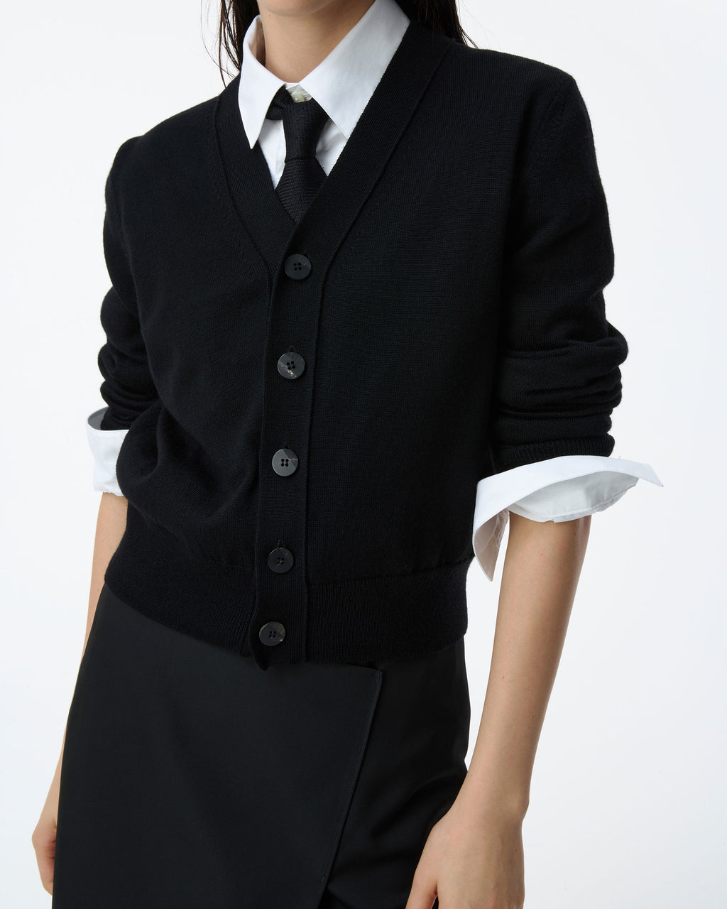 Ader Error - Sig; BK Tag cardigan 01 (Noir) product image 4 | TRAB K-Fashion Australia