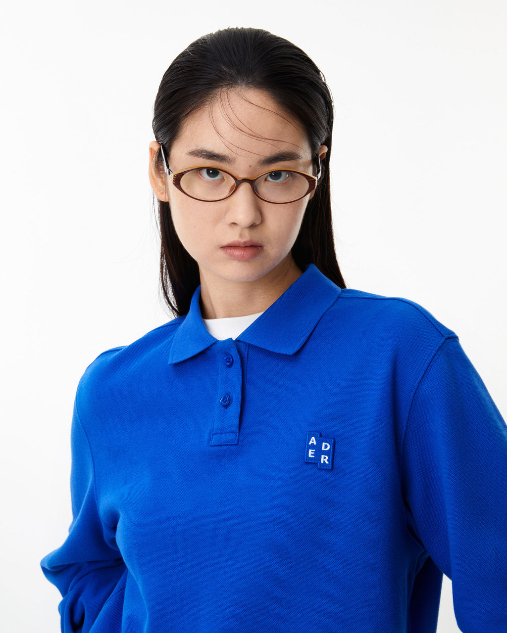 Ader Error - Sig; BL Tag LS polo t-shirt 04 (Z-Blue) product image 2 | TRAB K-Fashion Australia