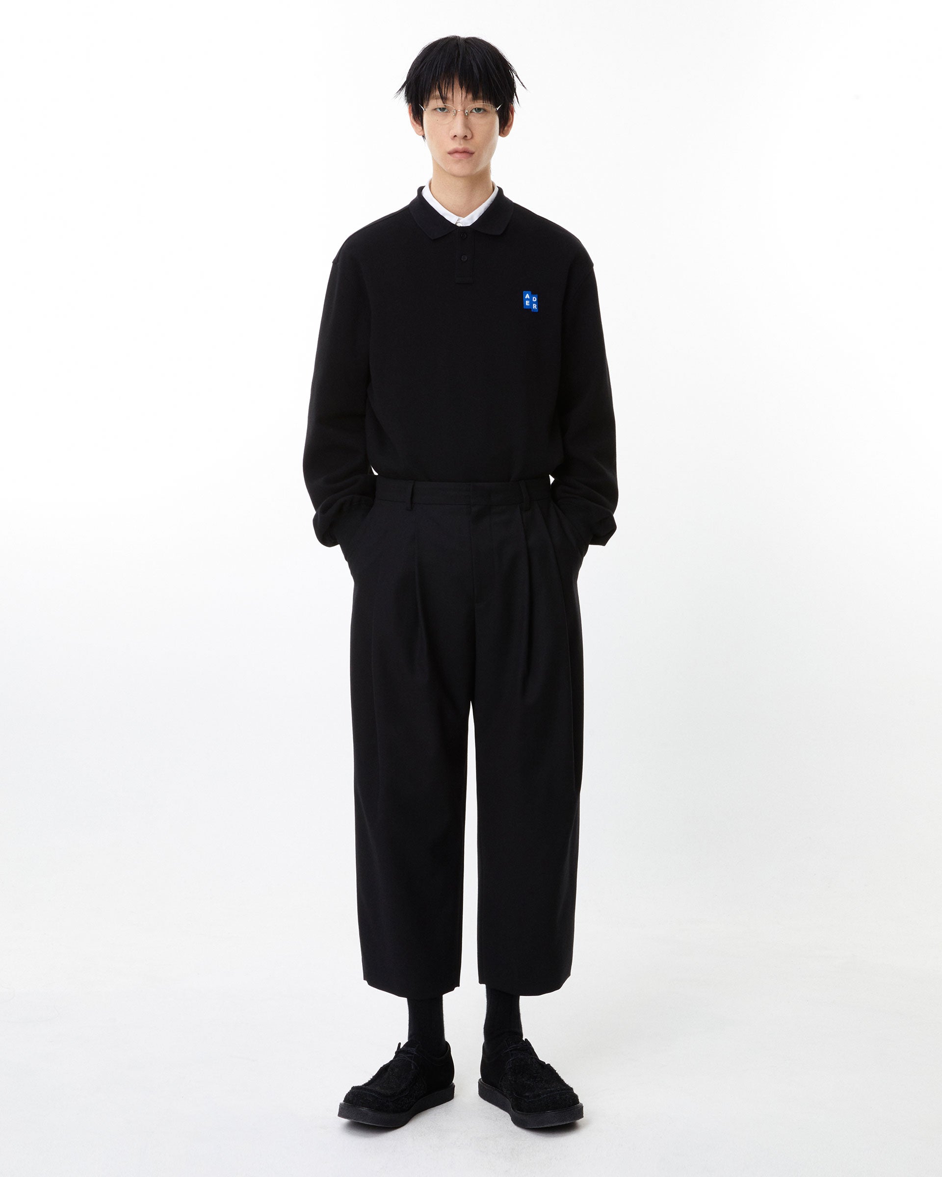 Ader Error - Sig; BL Tag LS polo t-shirt 04 (Noir) product image 8 | TRAB K-Fashion Australia