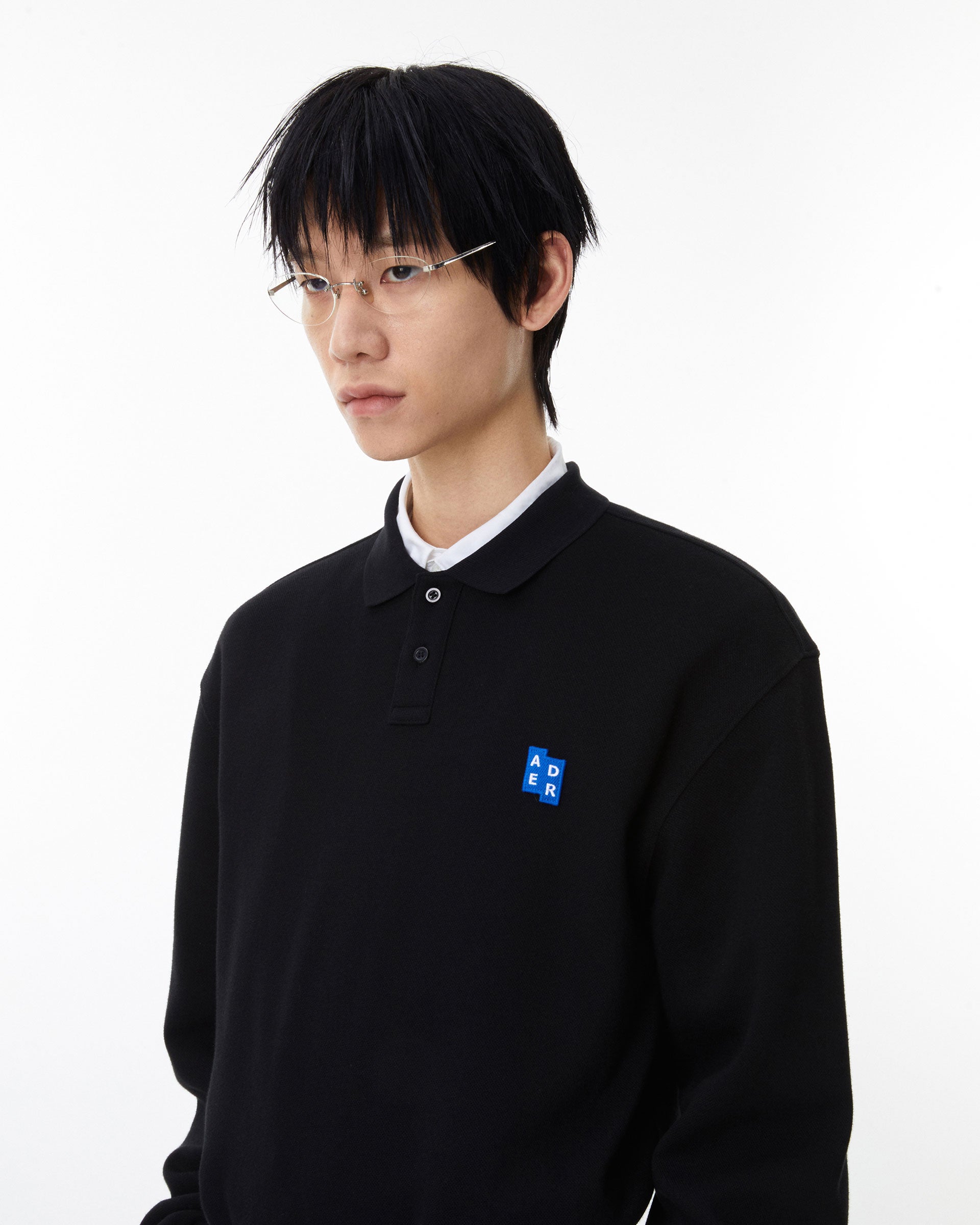 Ader Error - Sig; BL Tag LS polo t-shirt 04 (Noir) product image 9 | TRAB K-Fashion Australia