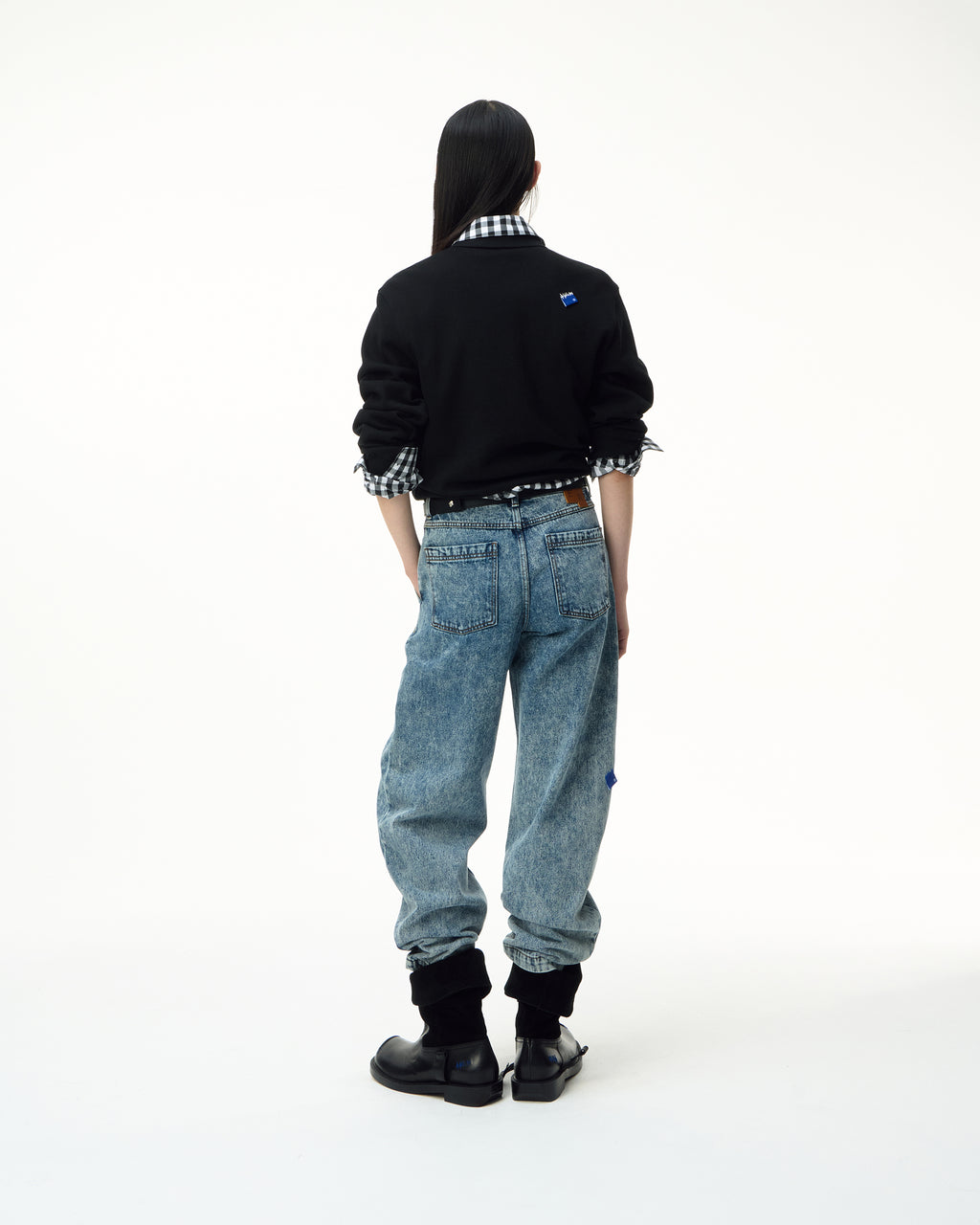 Ader Error - Sig; BL Tag LS polo t-shirt 04 (Noir) product image 2 | TRAB K-Fashion Australia