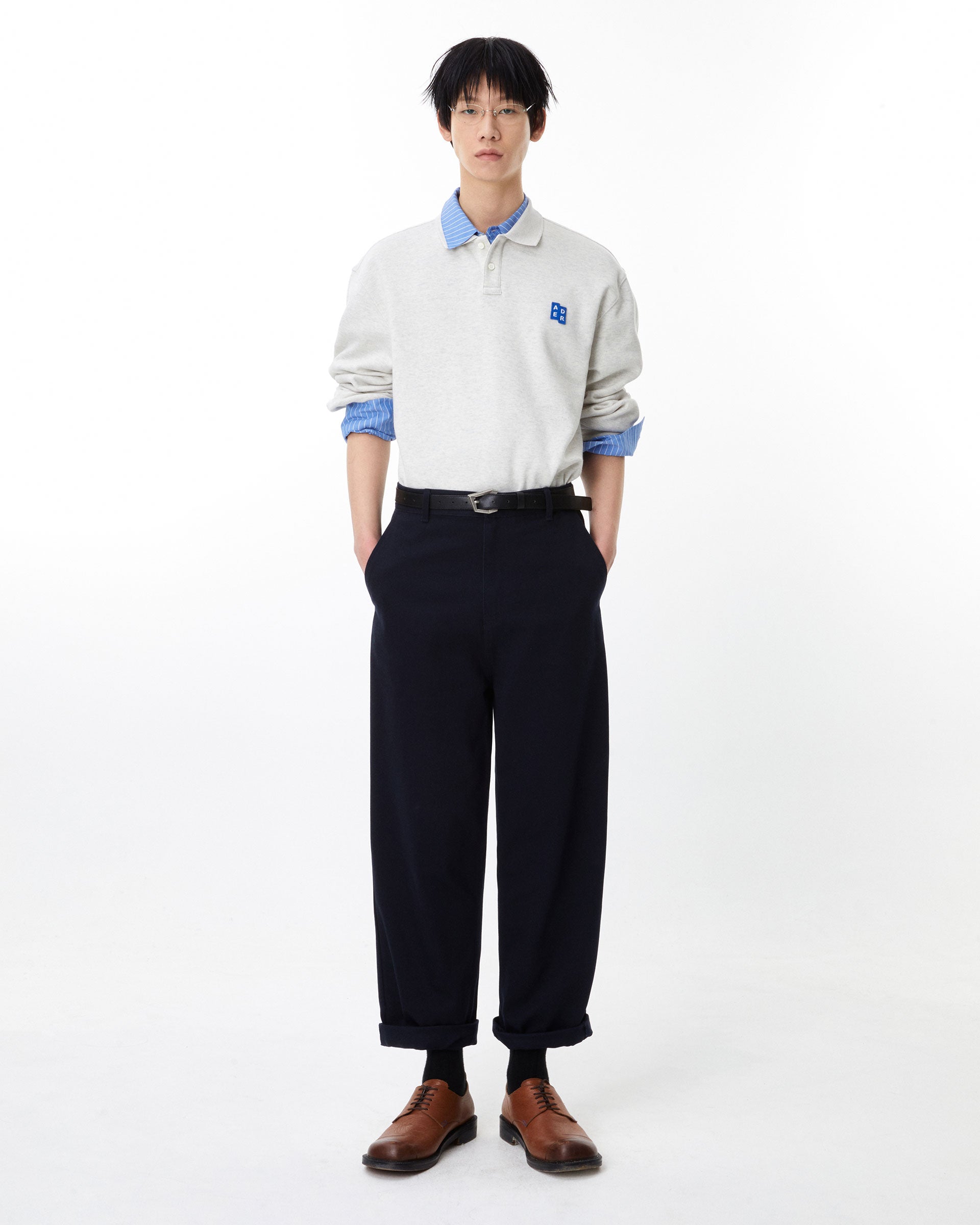 Ader Error - Sig; BL Tag LS polo t-shirt 04 (Oatmeal) product image 11 | TRAB K-Fashion Australia