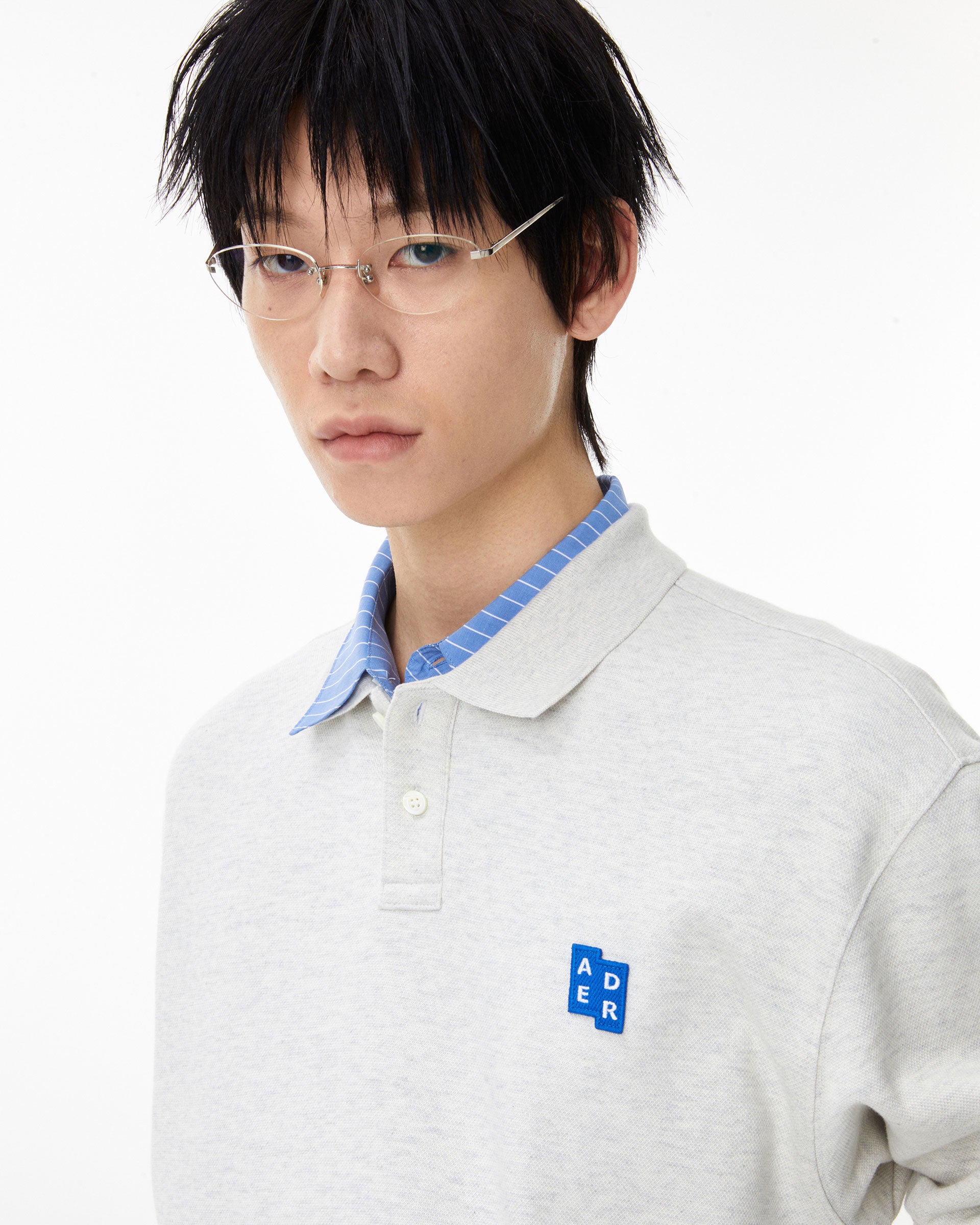 Ader Error - Sig; BL Tag LS polo t-shirt 04 (Oatmeal) product image 12 | TRAB K-Fashion Australia