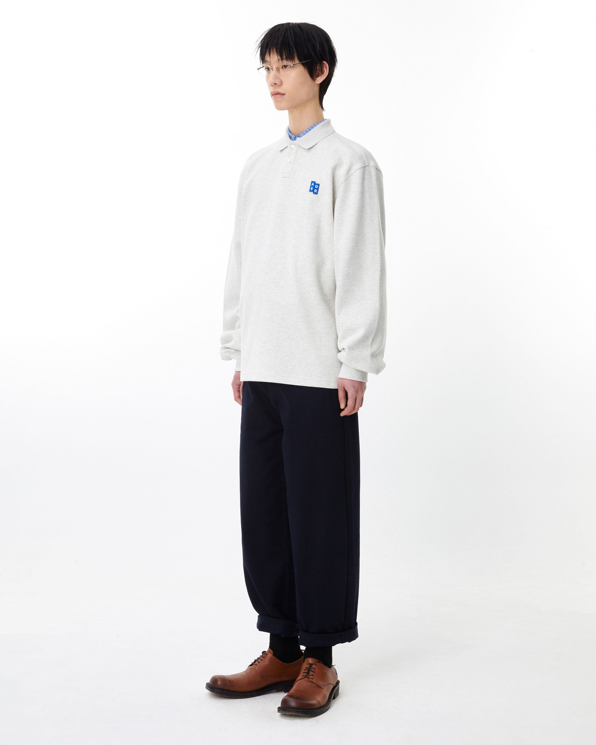 Ader Error - Sig; BL Tag LS polo t-shirt 04 (Oatmeal) product image 13 | TRAB K-Fashion Australia