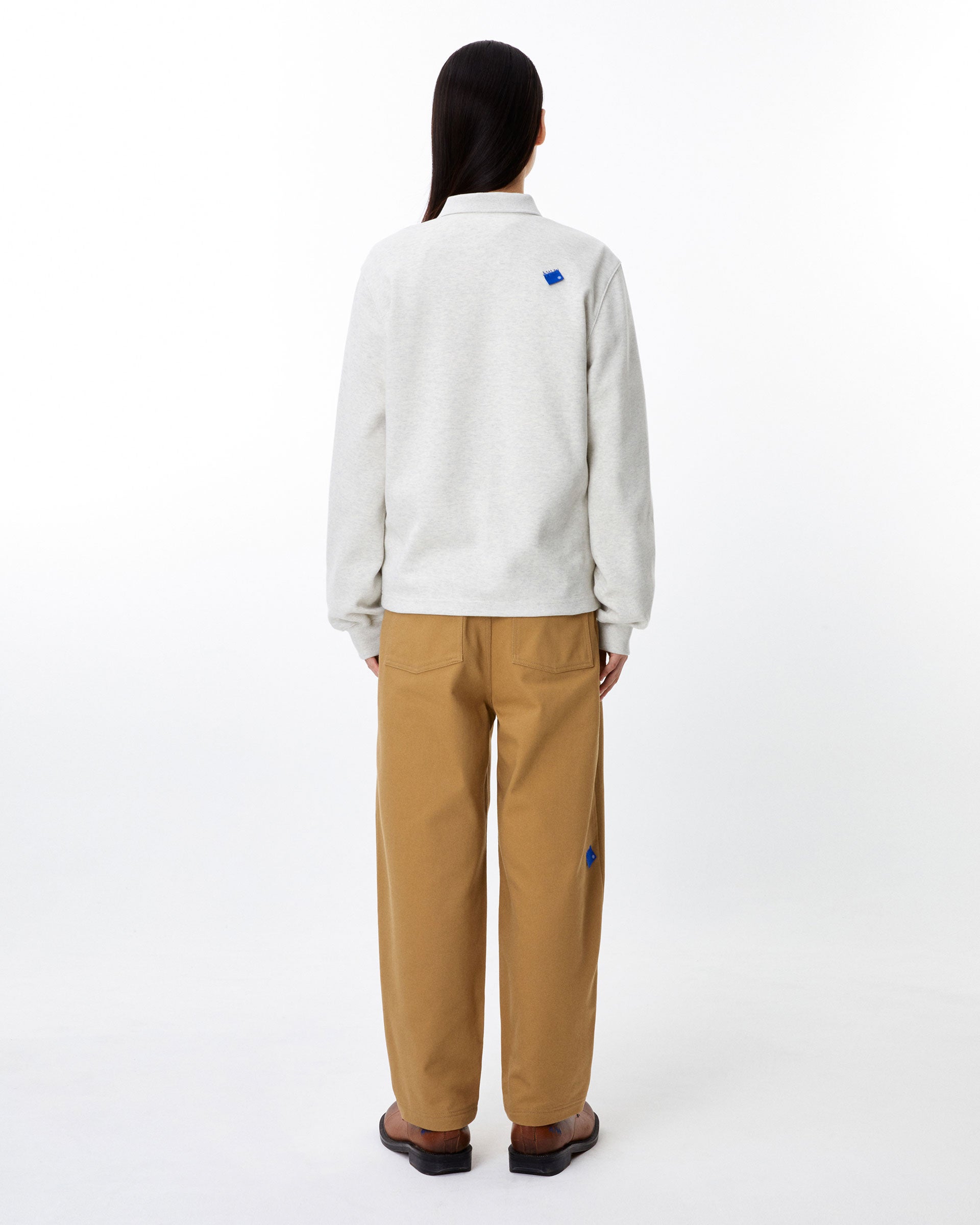 Ader Error - Sig; BL Tag LS polo t-shirt 04 (Oatmeal) product image 4 | TRAB K-Fashion Australia