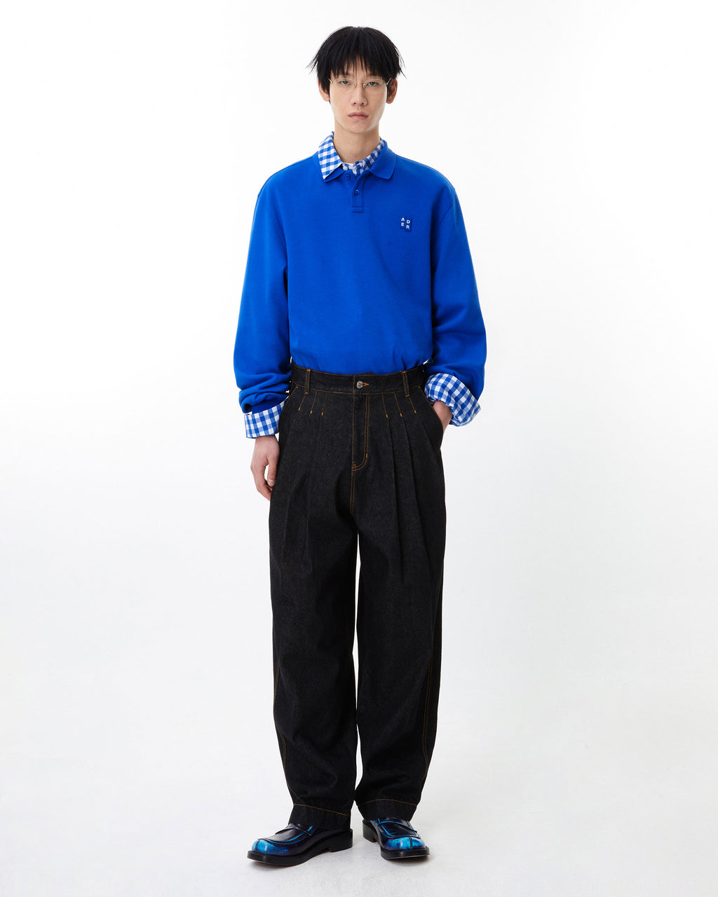 Ader Error - Sig; BL Tag LS polo t-shirt 04 (Blue) product image 12 | TRAB K-Fashion Australia