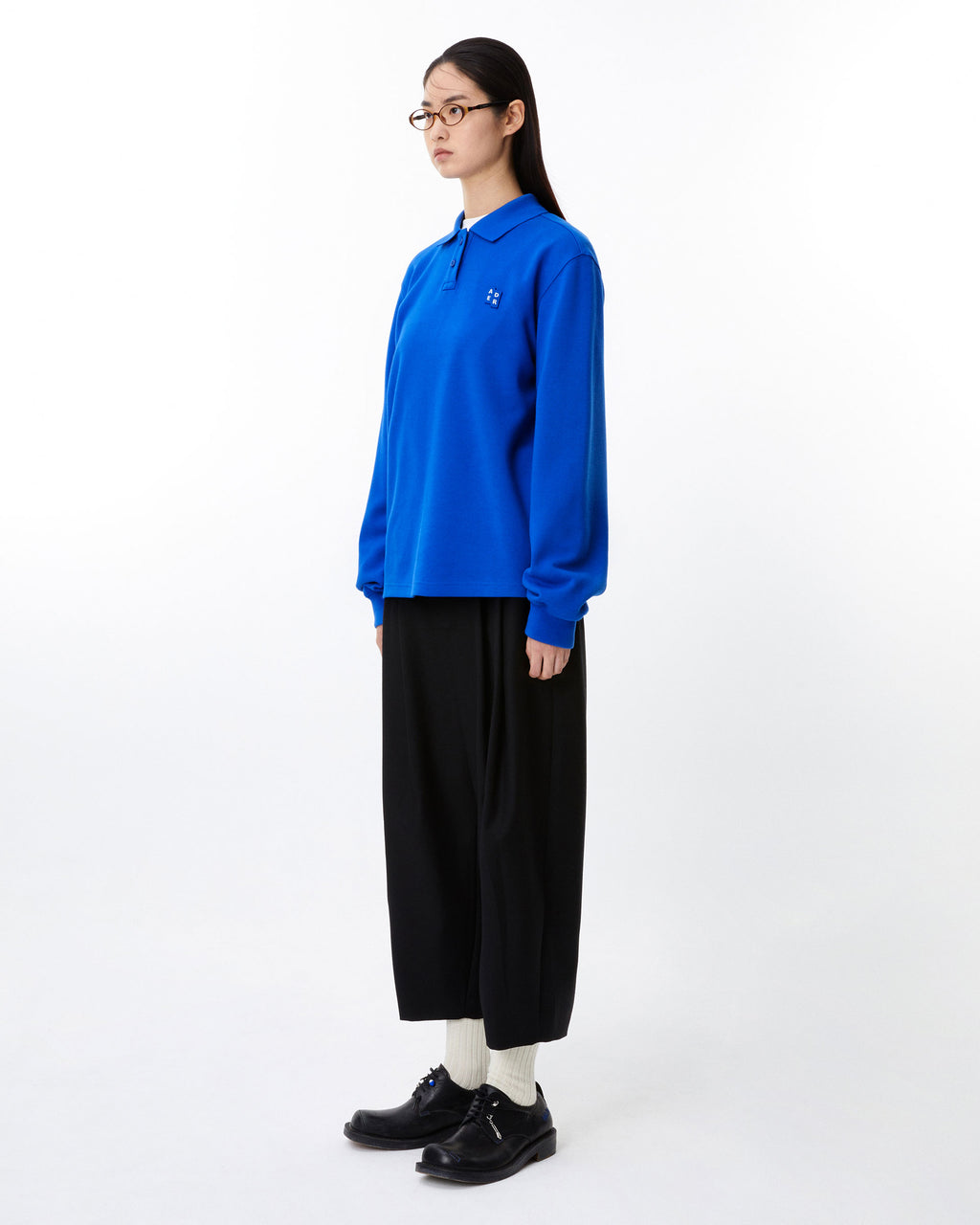 Ader Error - Sig; BL Tag LS polo t-shirt 04 (Blue) product image 3 | TRAB K-Fashion Australia