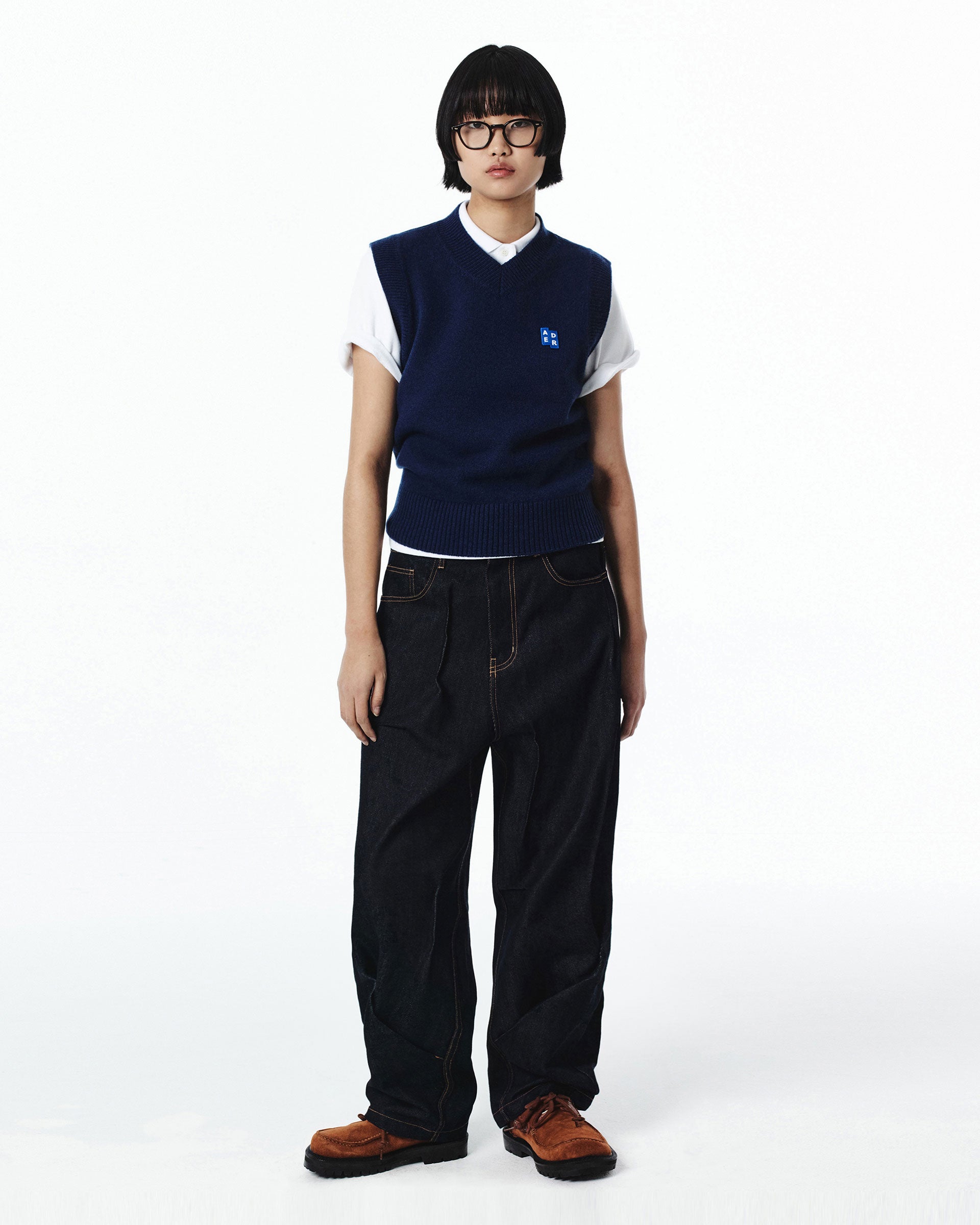 Ader Error - Sig; BL Tag knit vest 01 (Navy) product image 2 | TRAB K-Fashion Australia