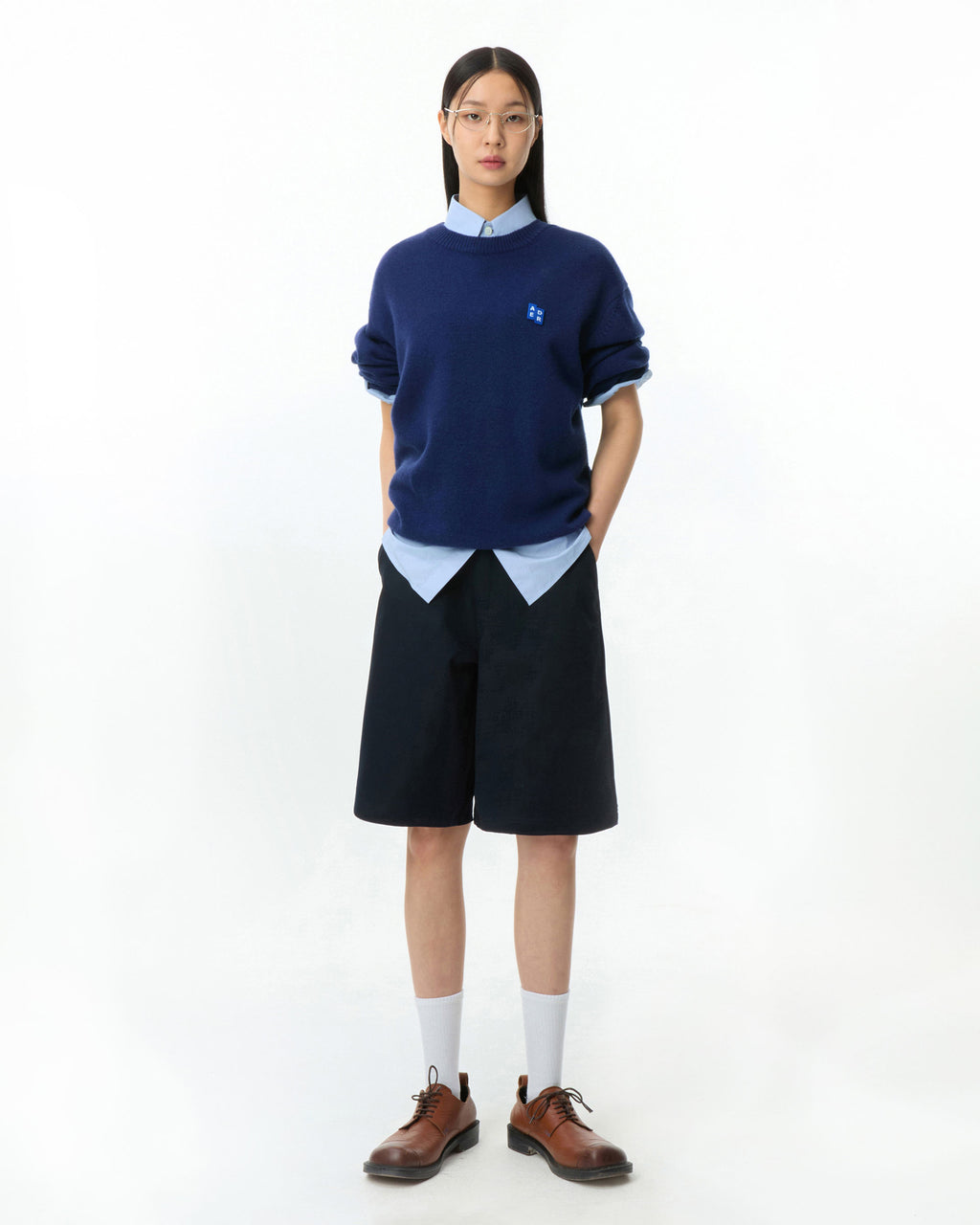 Ader Error - Sig; BL Tag knit 01 (Navy) product image 1 | TRAB K-Fashion Australia