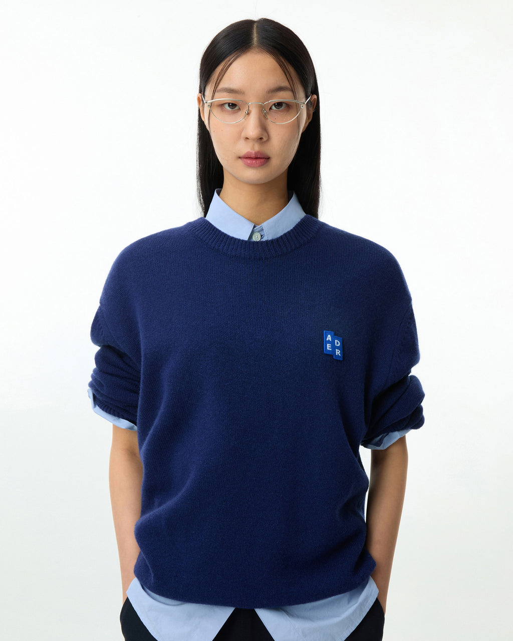 Ader Error - Sig; BL Tag knit 01 (Navy) product image 2 | TRAB K-Fashion Australia