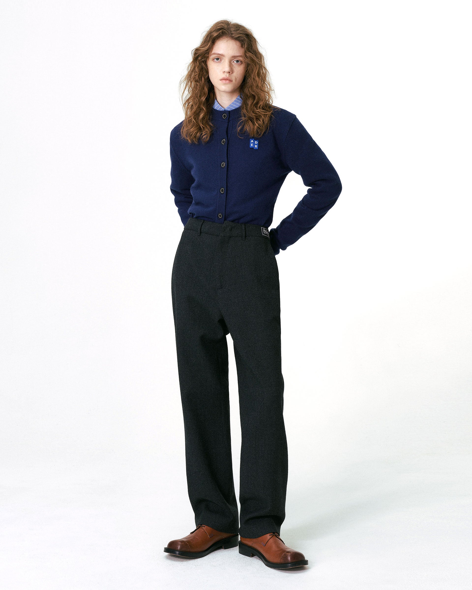 Ader Error - Sig; BL Tag cardigan 02 (Navy) product image 2 | TRAB K-Fashion Australia