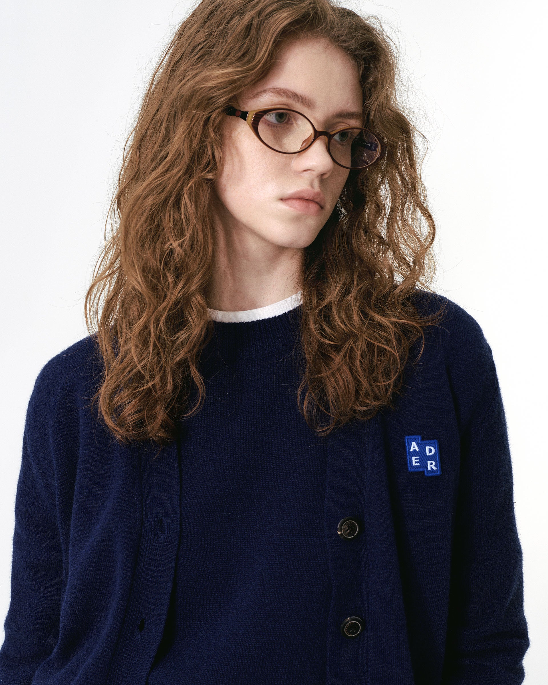 Ader Error - Sig; BL Tag cardigan 01 (Navy) product image 4 | TRAB K-Fashion Australia