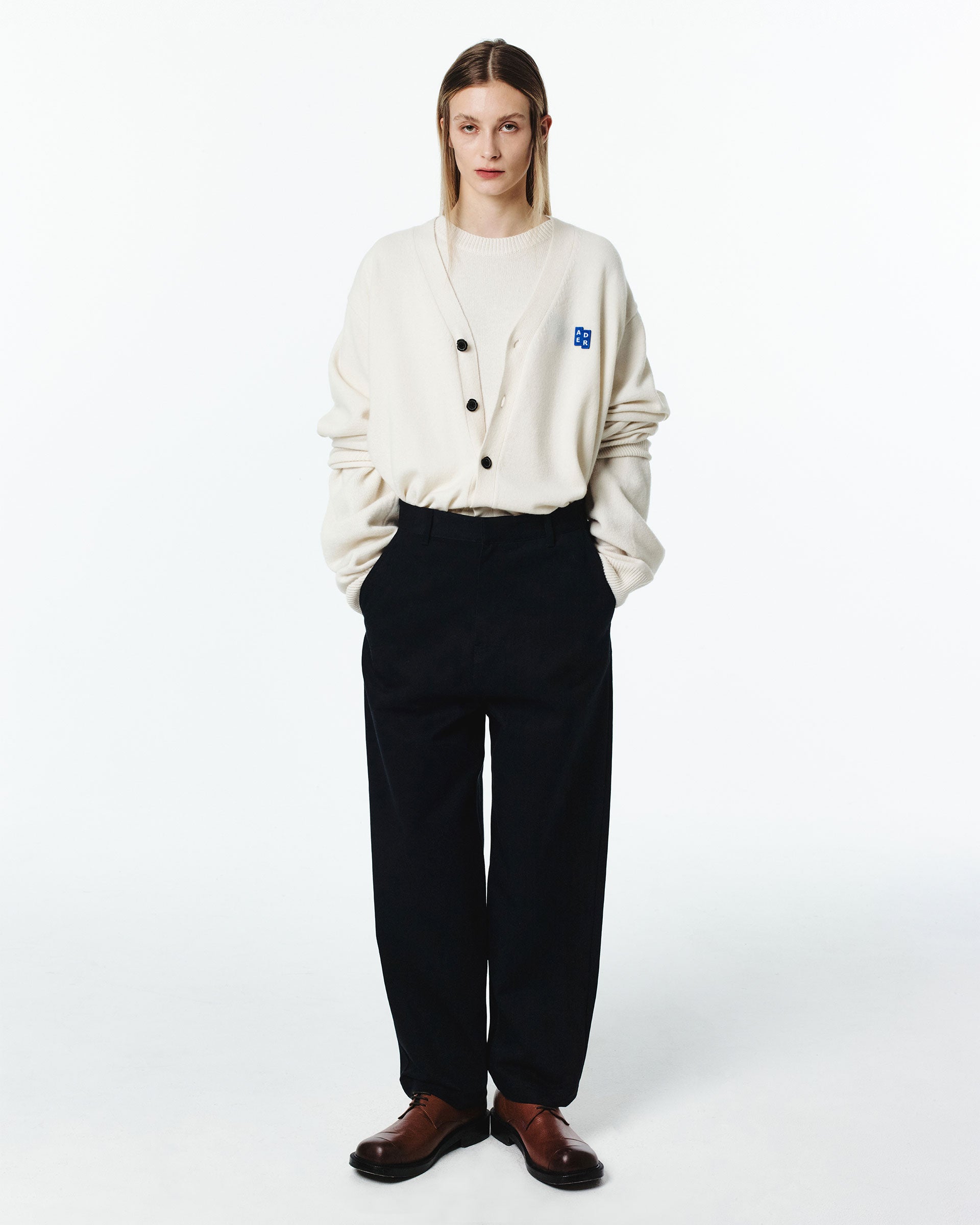 Ader Error - Sig; BL Tag cardigan 01 (Oatmeal) product image 5 | TRAB K-Fashion Australia
