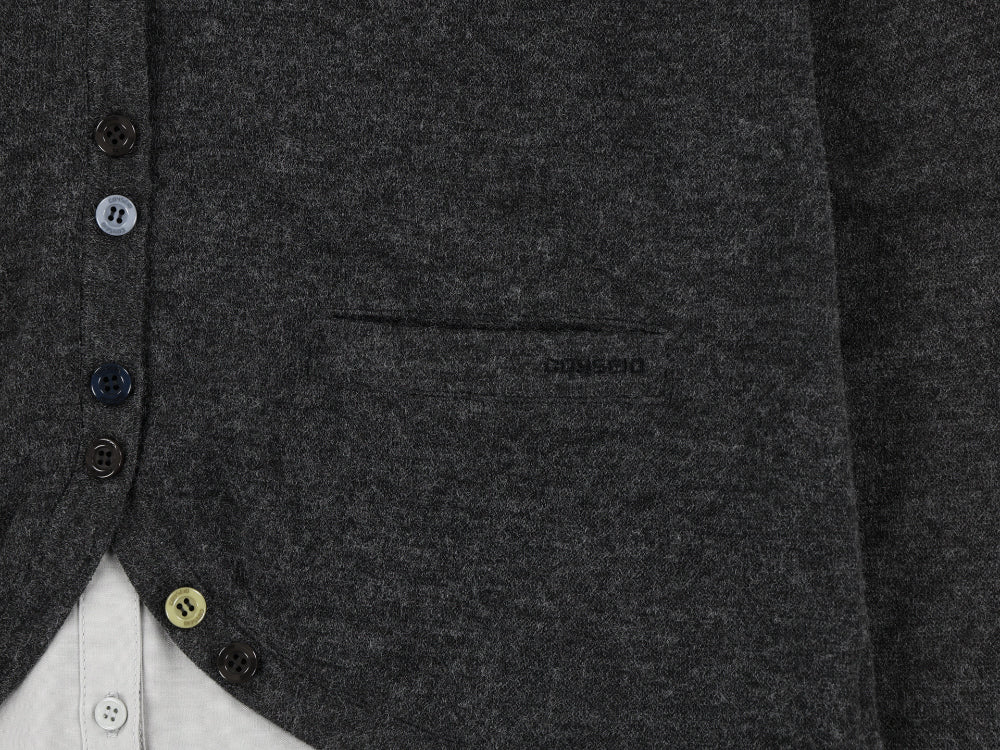 Coyseio - Layered Shirt Cardigan (Dark Grey) product image 14 | TRAB K-Fashion Australia
