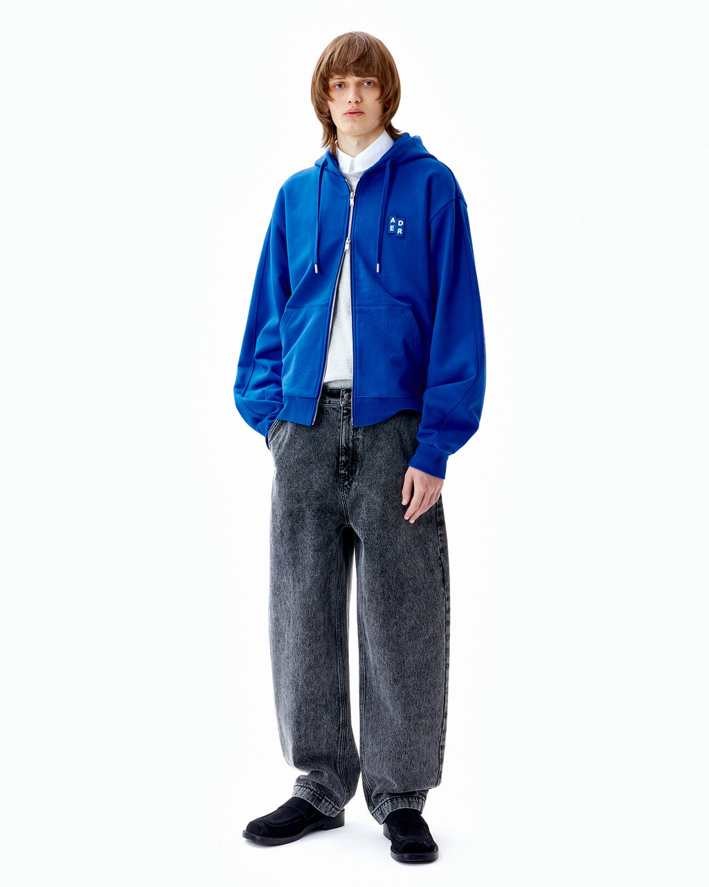 Ader Error - Sig; BL Tag hoodie zip-up 02 (Z-Blue) product image 1 | TRAB K-Fashion Australia