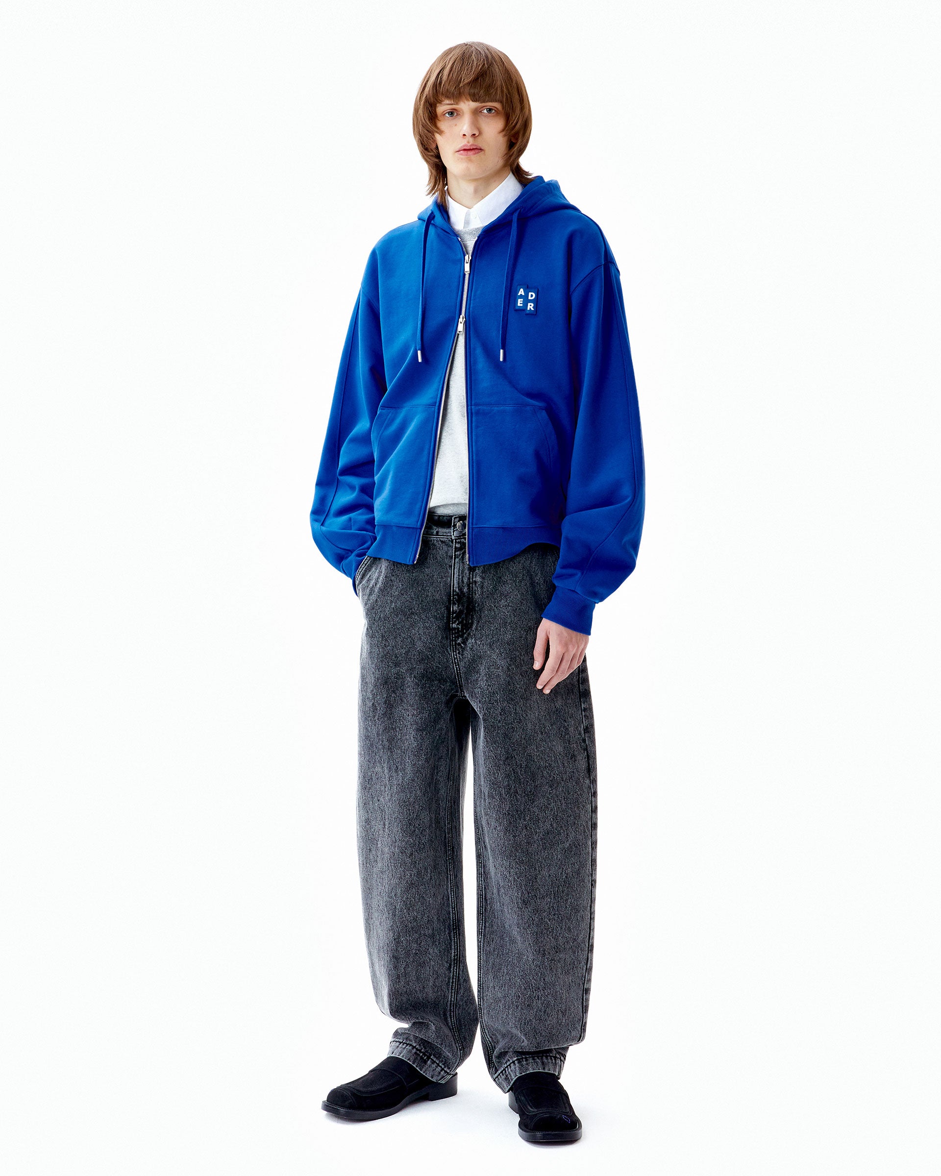 Ader Error - Sig; BL Tag hoodie zip-up 02 (Z-Blue) product image 1 | TRAB K-Fashion Australia