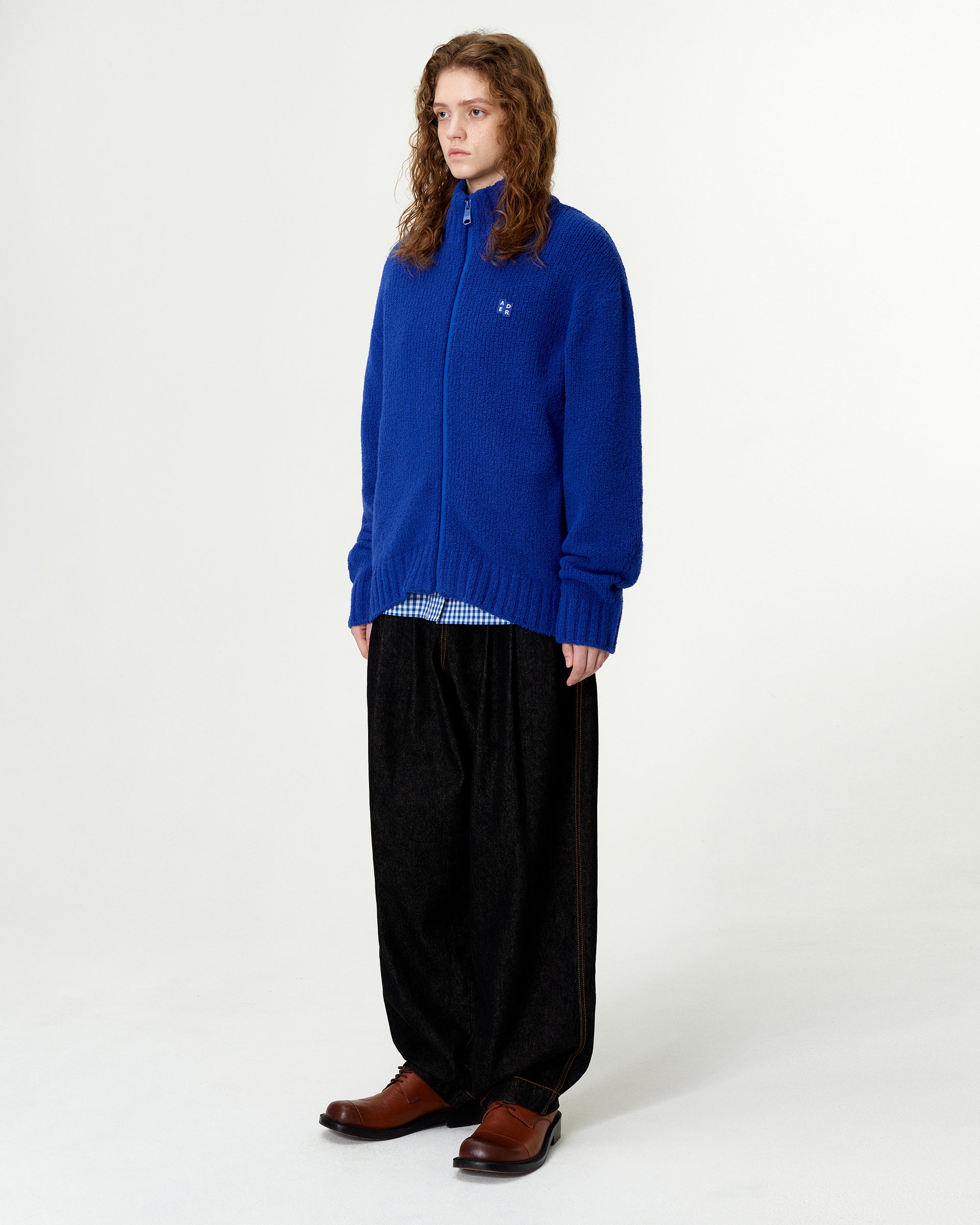 Ader Error - Sig; BL Tag knit zip-up 01 (Z-Blue) product image 4 | TRAB K-Fashion Australia