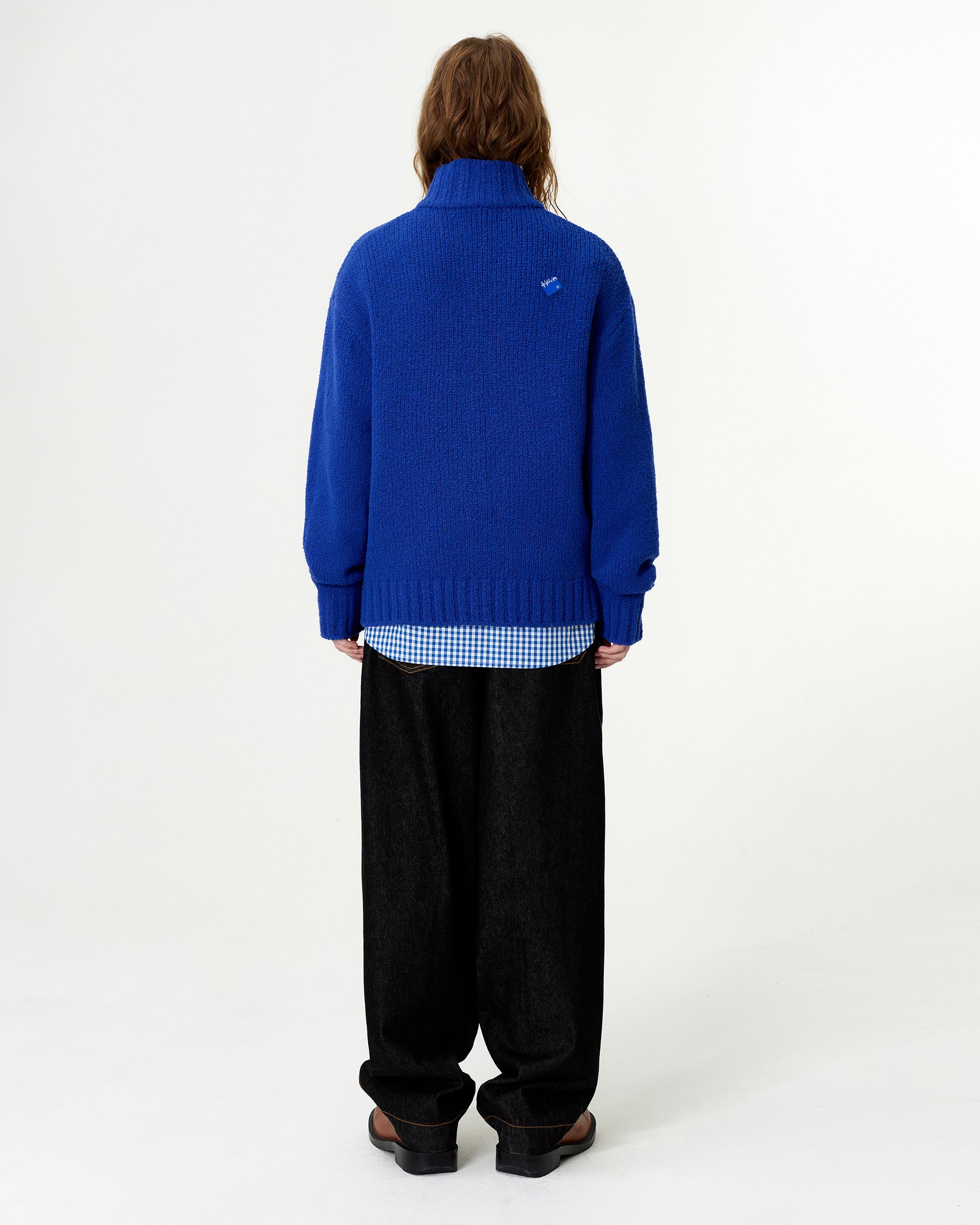 Ader Error - Sig; BL Tag knit zip-up 01 (Z-Blue) product image 5 | TRAB K-Fashion Australia