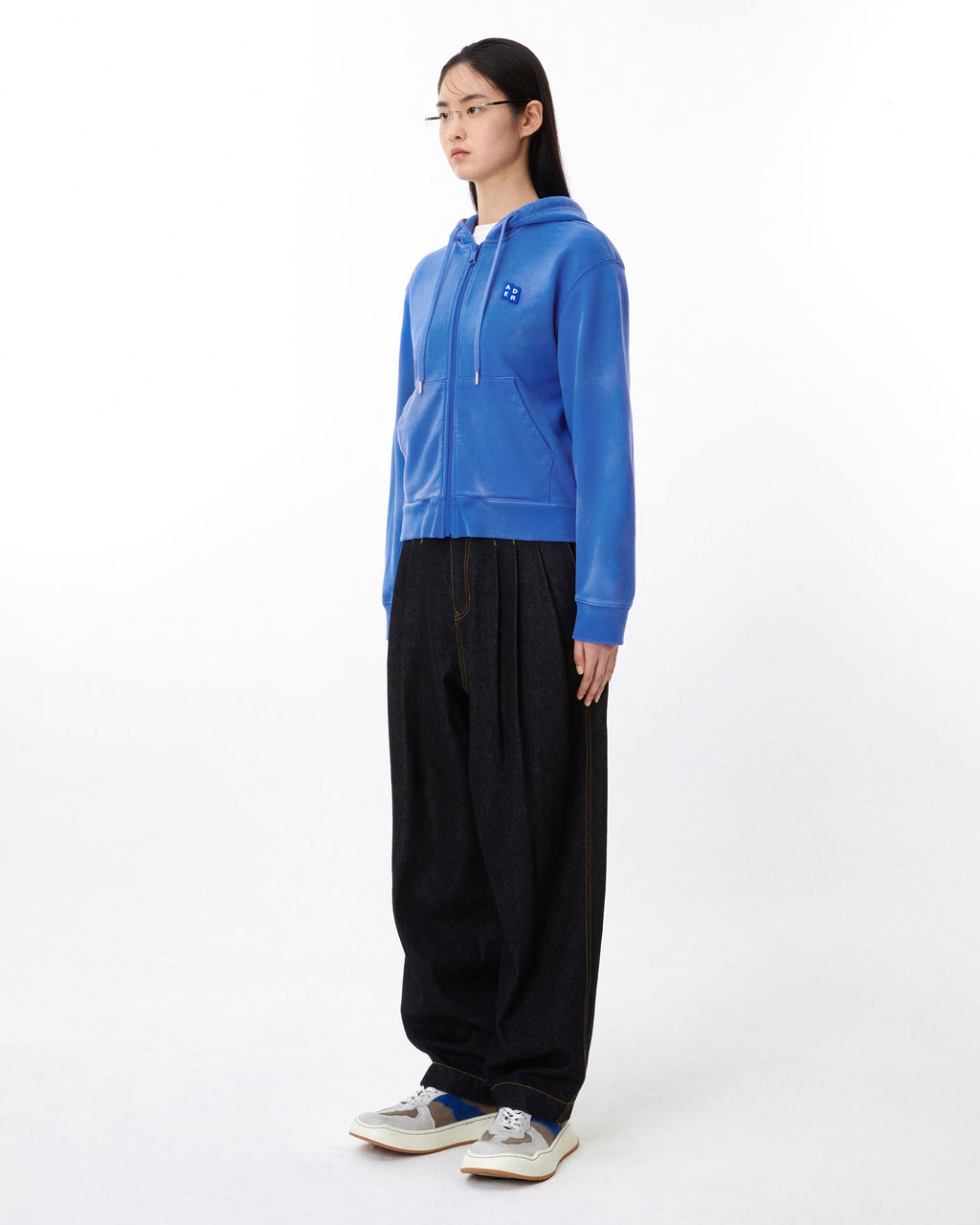 Ader Error - Sig; BL Tag hoodie zip-up 01 (Z-Blue) product image 3 | TRAB K-Fashion Australia