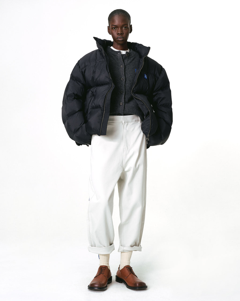 Ader Error - Sig; BL Tag trousers 01 (Ivory) product image 1 | TRAB K-Fashion Australia