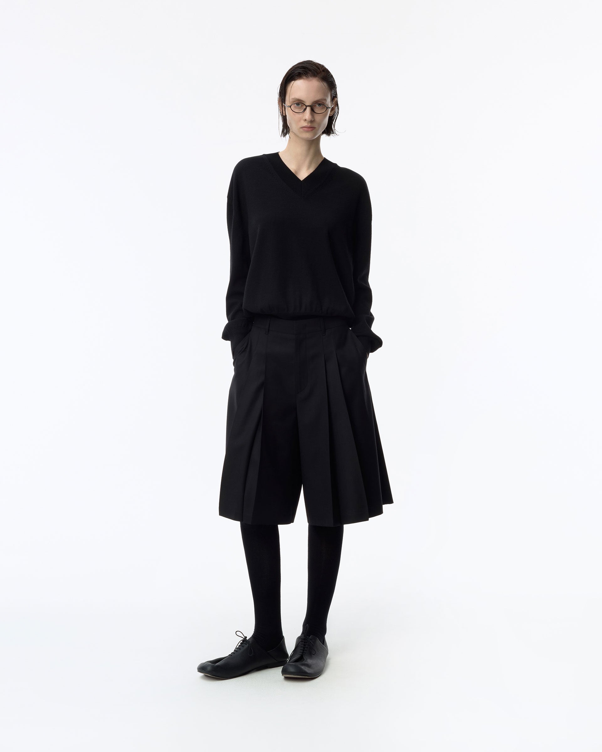 Ader Error - Sig; BK Tag shorts 02 (Noir) product image 1 | TRAB K-Fashion Australia