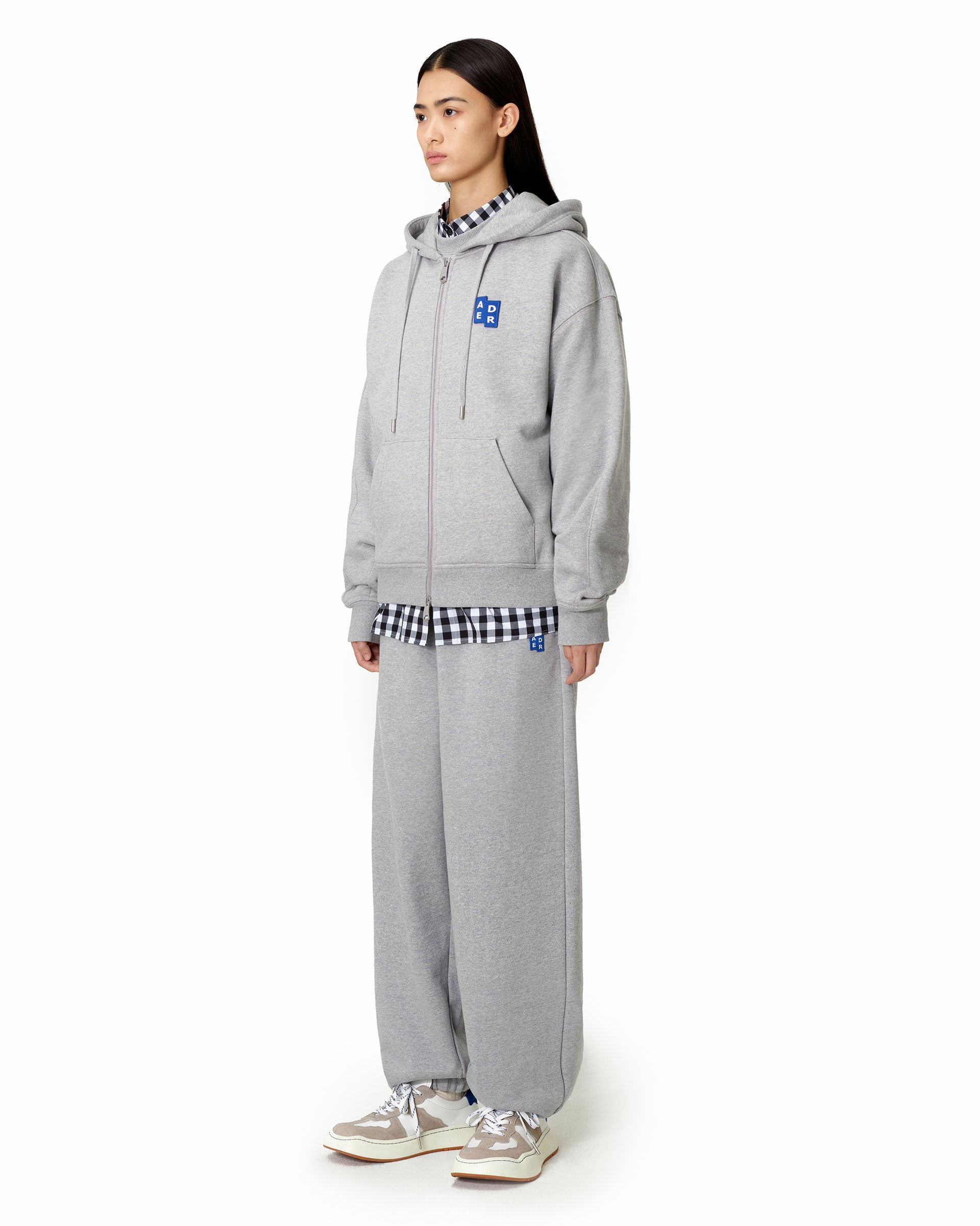 Ader Error - Sig; BL Tag hoodie zip-up 02 (Grey) product image 3 | TRAB K-Fashion Australia