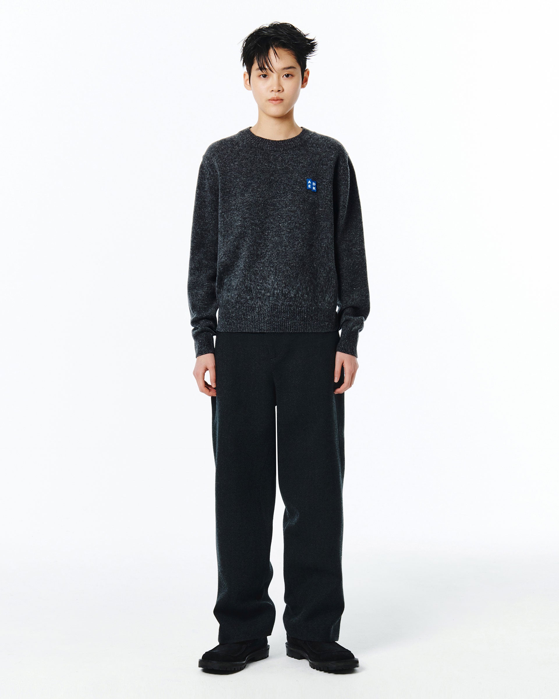 Ader Error - Sig; BL Tag knit 01 (Charcoal) product image 4 | TRAB K-Fashion Australia
