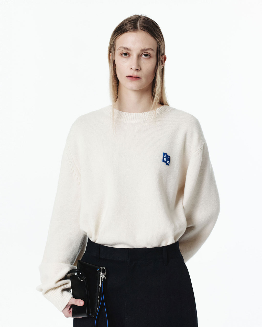 Ader Error - Sig; BL Tag knit 01 (Oatmeal) product image 4 | TRAB K-Fashion Australia