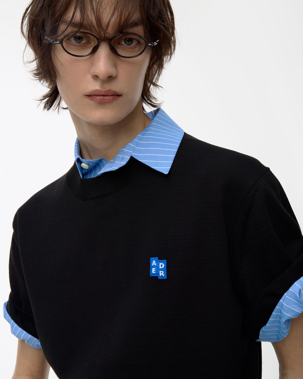 Ader Error - Sig; BL Tag half sleeve knit 01 (Noir) product image 11 | TRAB K-Fashion Australia