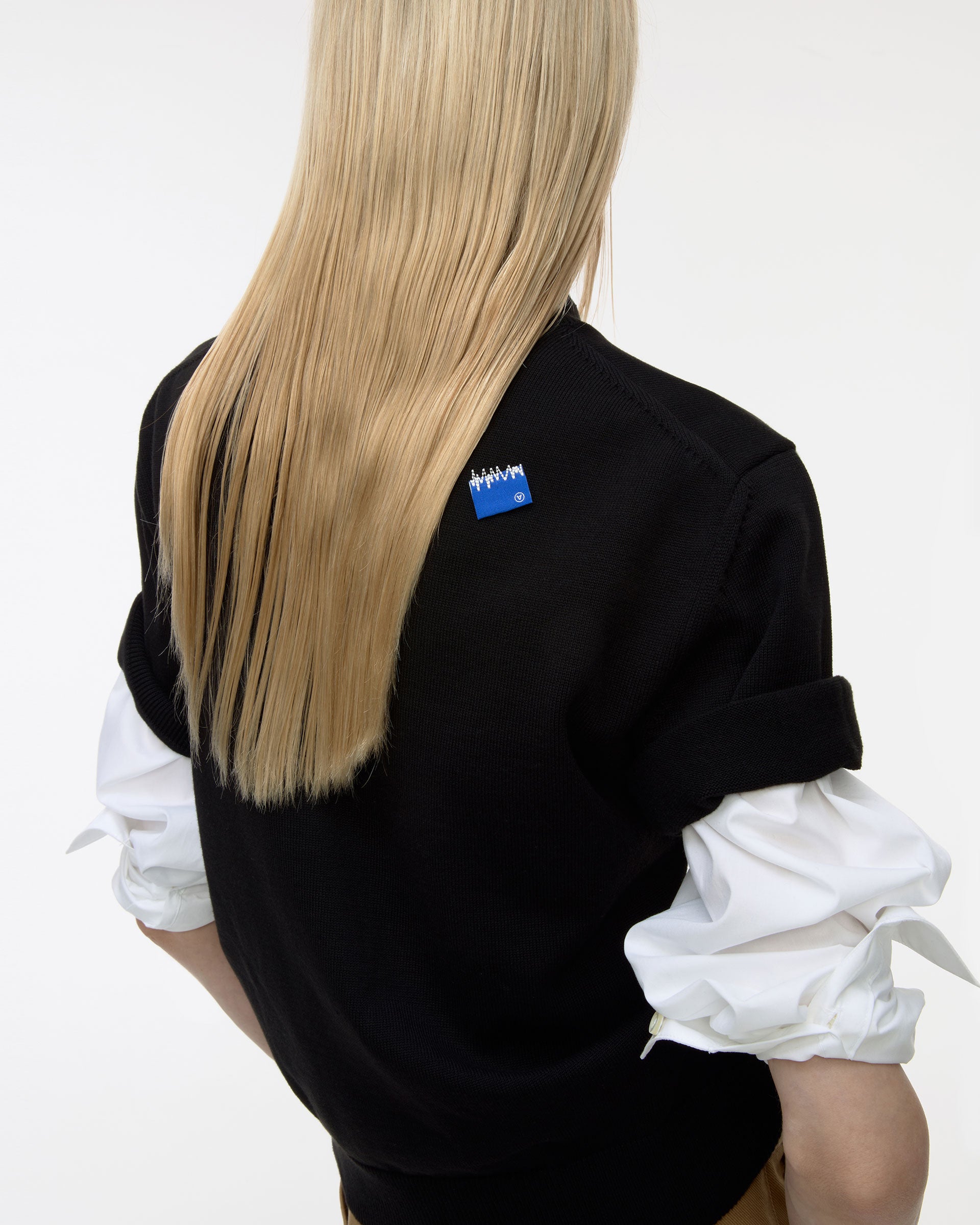 Ader Error - Sig; BL Tag half sleeve knit 01 (Noir) product image 4 | TRAB K-Fashion Australia