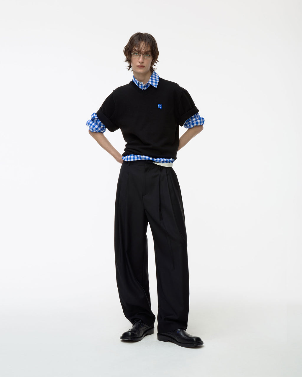 Ader Error - Sig; BL Tag half sleeve knit 02 (Noir) product image 13 | TRAB K-Fashion Australia