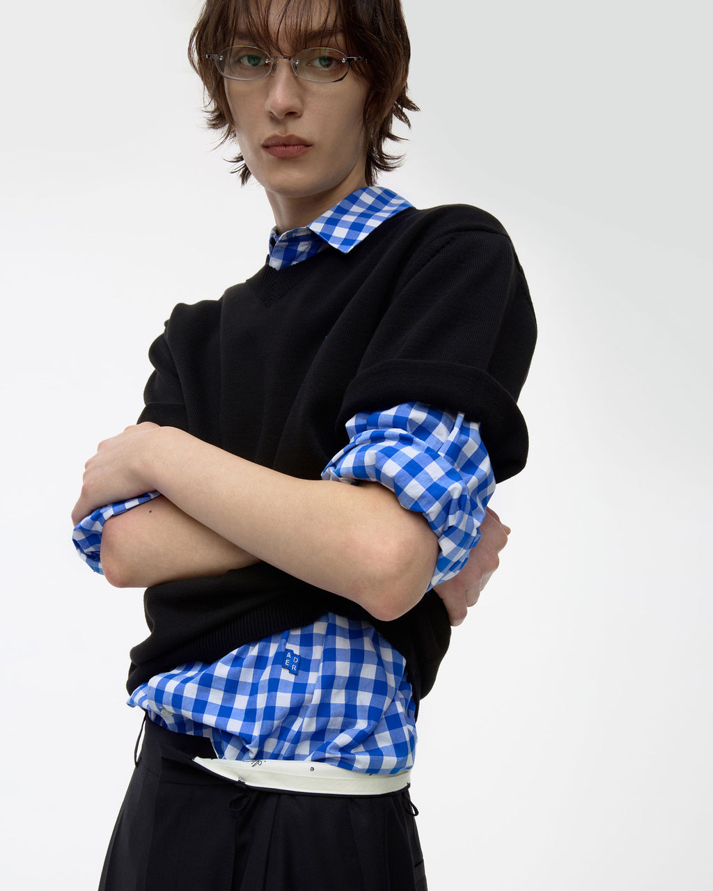 Ader Error - Sig; BL Tag half sleeve knit 02 (Noir) product image 18 | TRAB K-Fashion Australia