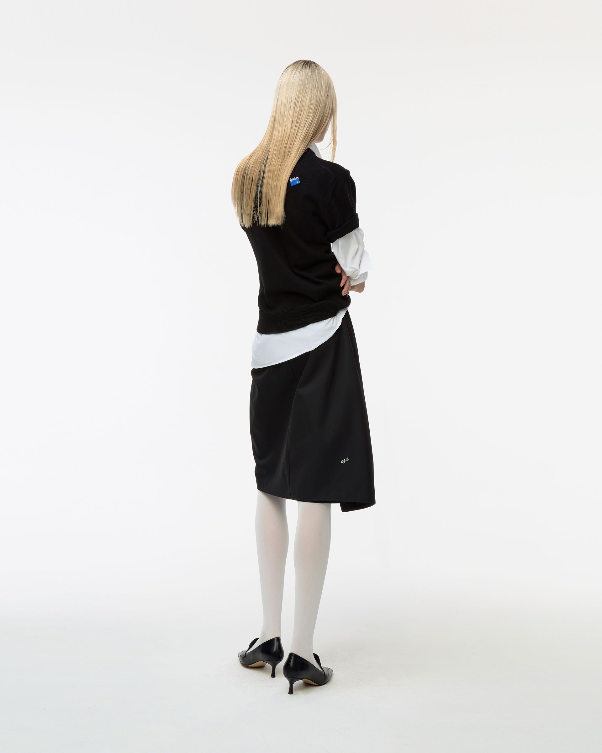 Ader Error - Sig; BL Tag half sleeve knit 02 (Noir) product image 5 | TRAB K-Fashion Australia