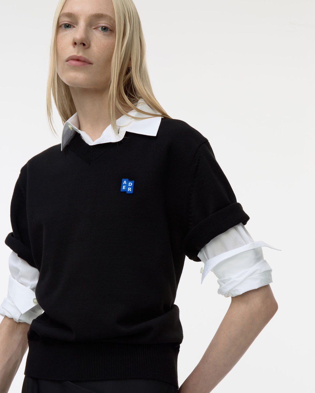 Ader Error - Sig; BL Tag half sleeve knit 02 (Noir) product image 6 | TRAB K-Fashion Australia