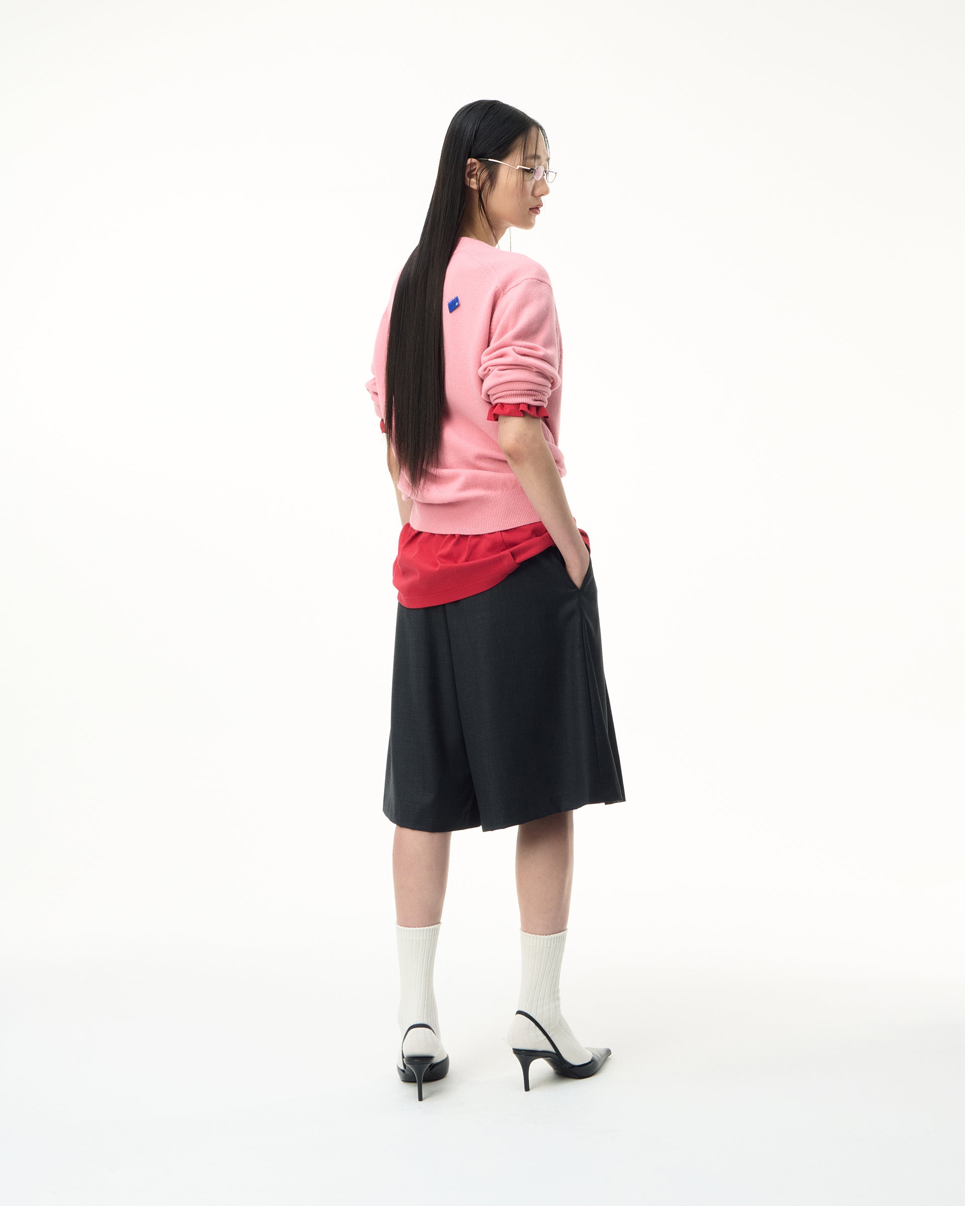 Ader Error - Sig; BL Tag cardigan 01 (Pink) product image 2 | TRAB K-Fashion Australia