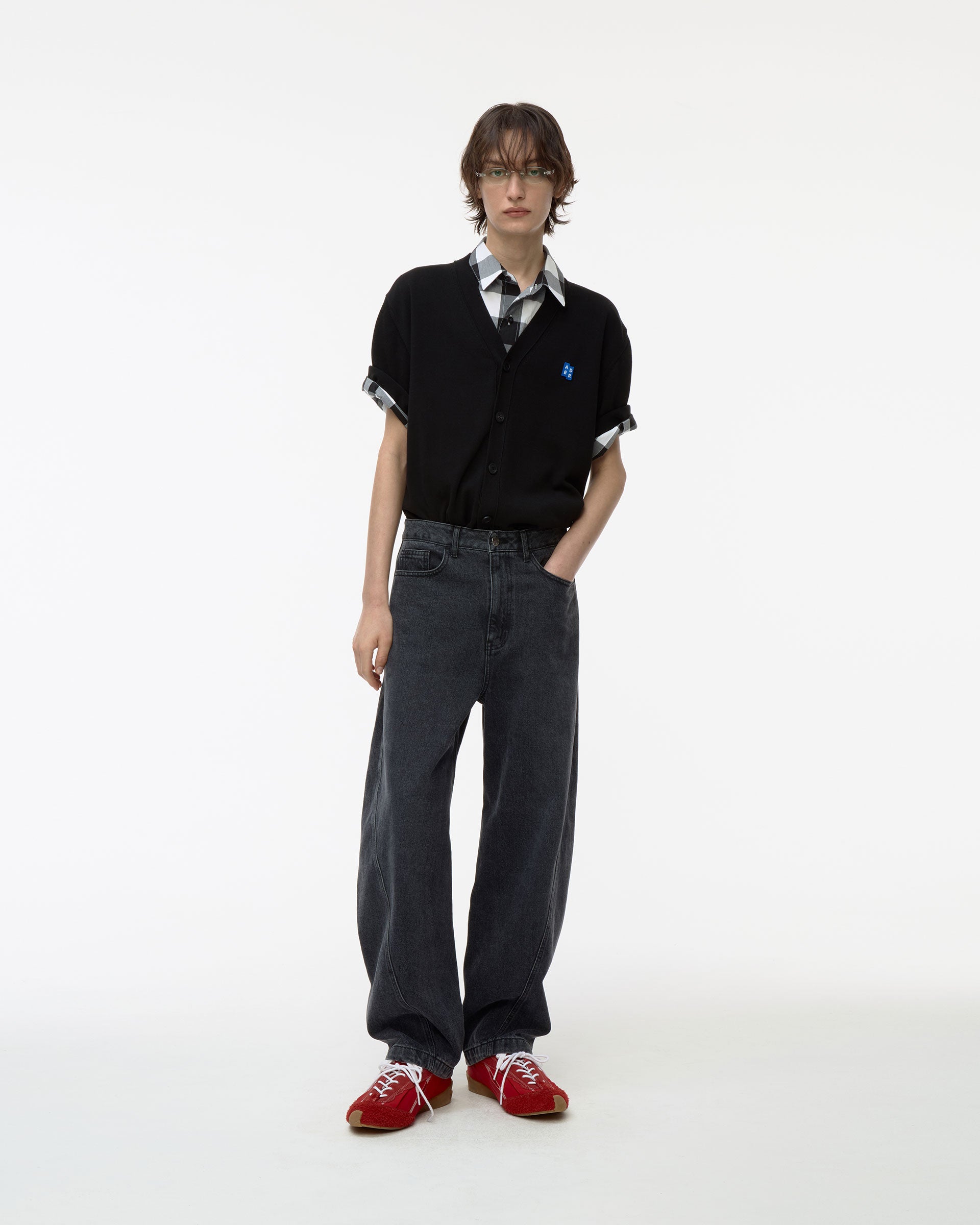 Ader Error - Sig; BL Tag half sleeve cardigan 01 (Noir) product image 11 | TRAB K-Fashion Australia