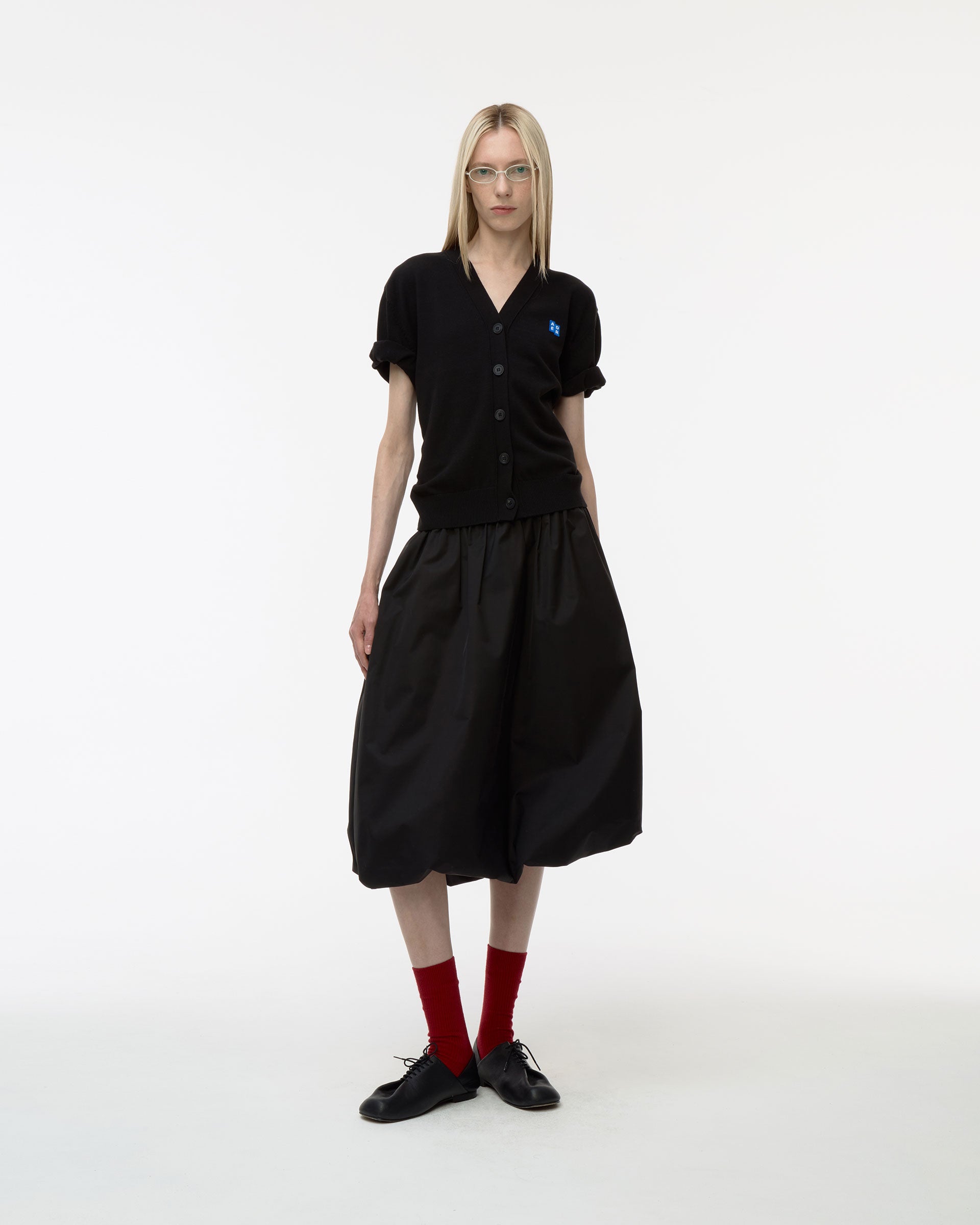 Ader Error - Sig; BL Tag half sleeve cardigan 01 (Noir) product image 1 | TRAB K-Fashion Australia