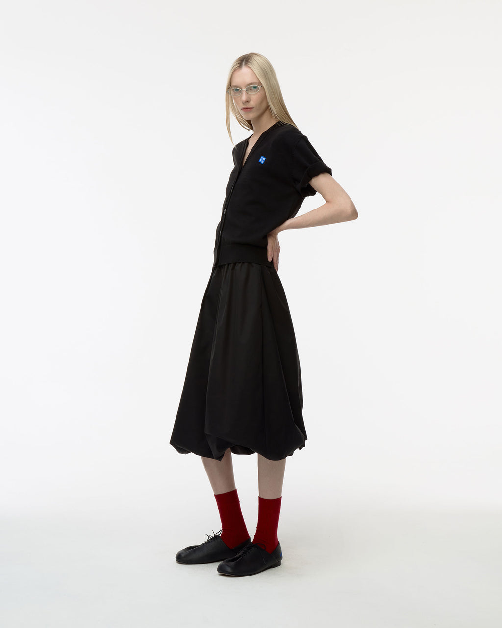 Ader Error - Sig; BL Tag half sleeve cardigan 01 (Noir) product image 2 | TRAB K-Fashion Australia