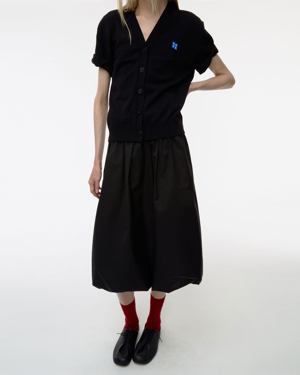 Ader Error - Sig; BL Tag half sleeve cardigan 01 (Noir) product image 6 | TRAB K-Fashion Australia