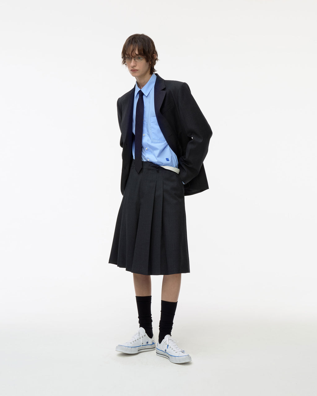 Ader Error - Sig; BL Tag shirt 01 (Sky blue) product image 11 | TRAB K-Fashion Australia