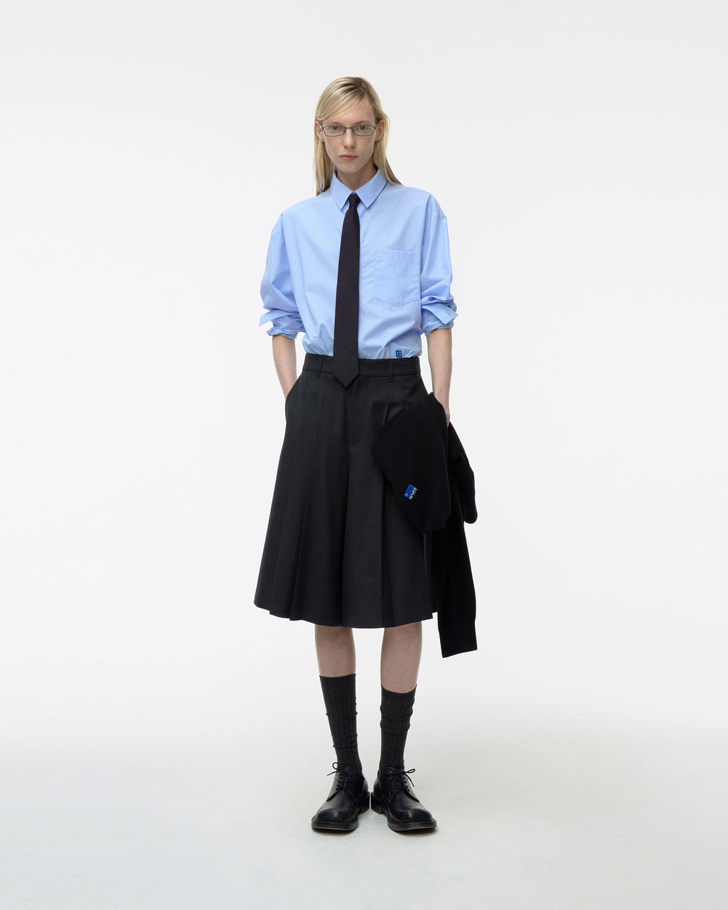 Ader Error - Sig; BL Tag shirt 01 (Sky blue) product image 3 | TRAB K-Fashion Australia
